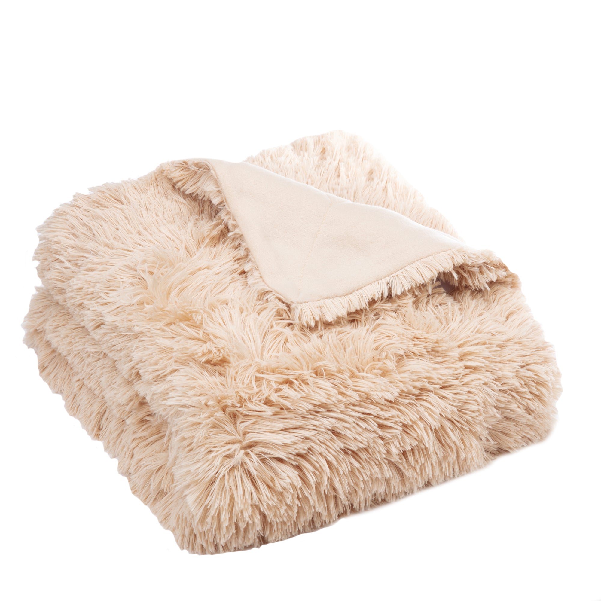 Plaid shaggy à poils longs