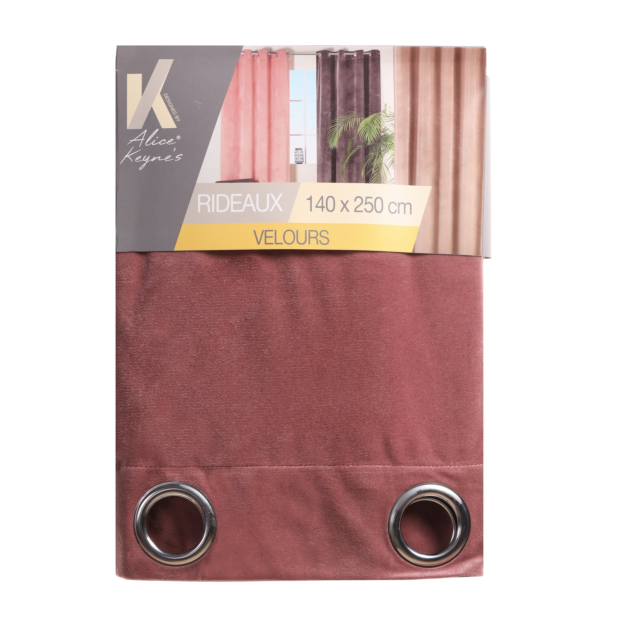 Rideau en velours - Rose