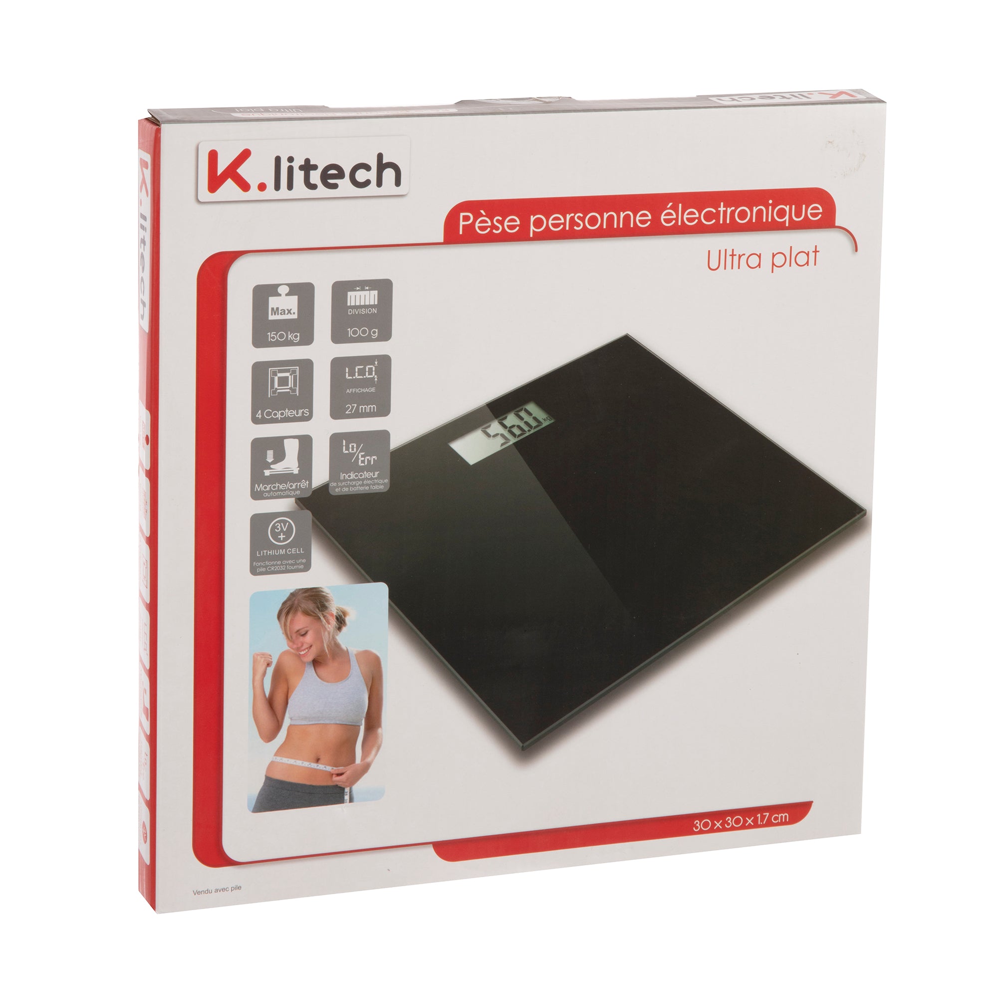 Pèse personne électronique ultra plat