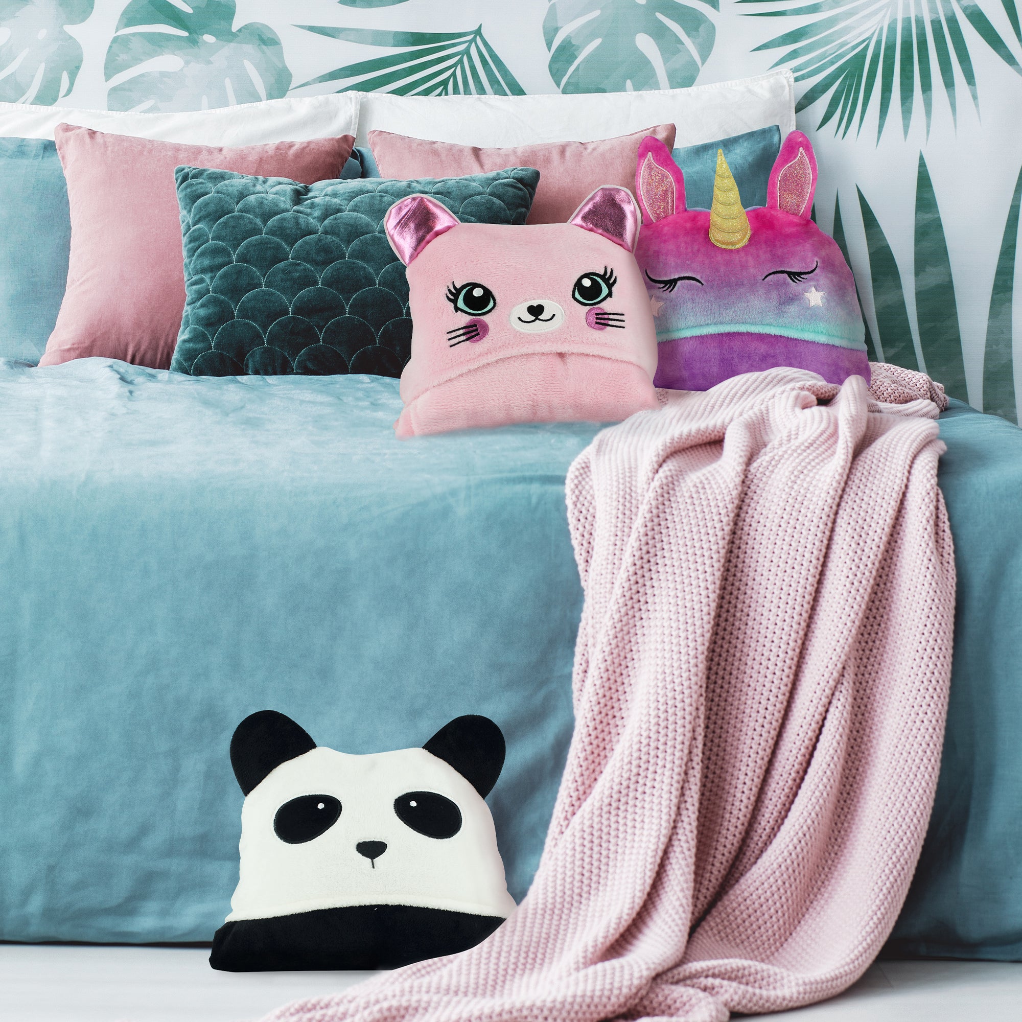 Plaid animal à capuche - Noir