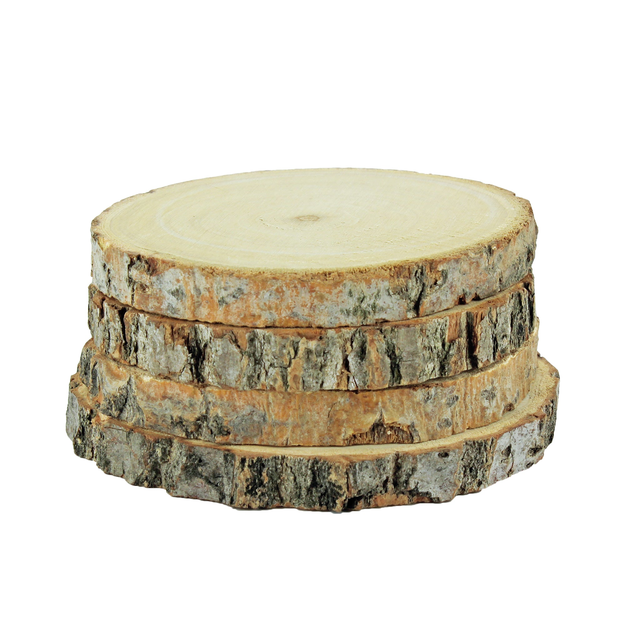 4 dessous de verre rondin de bois