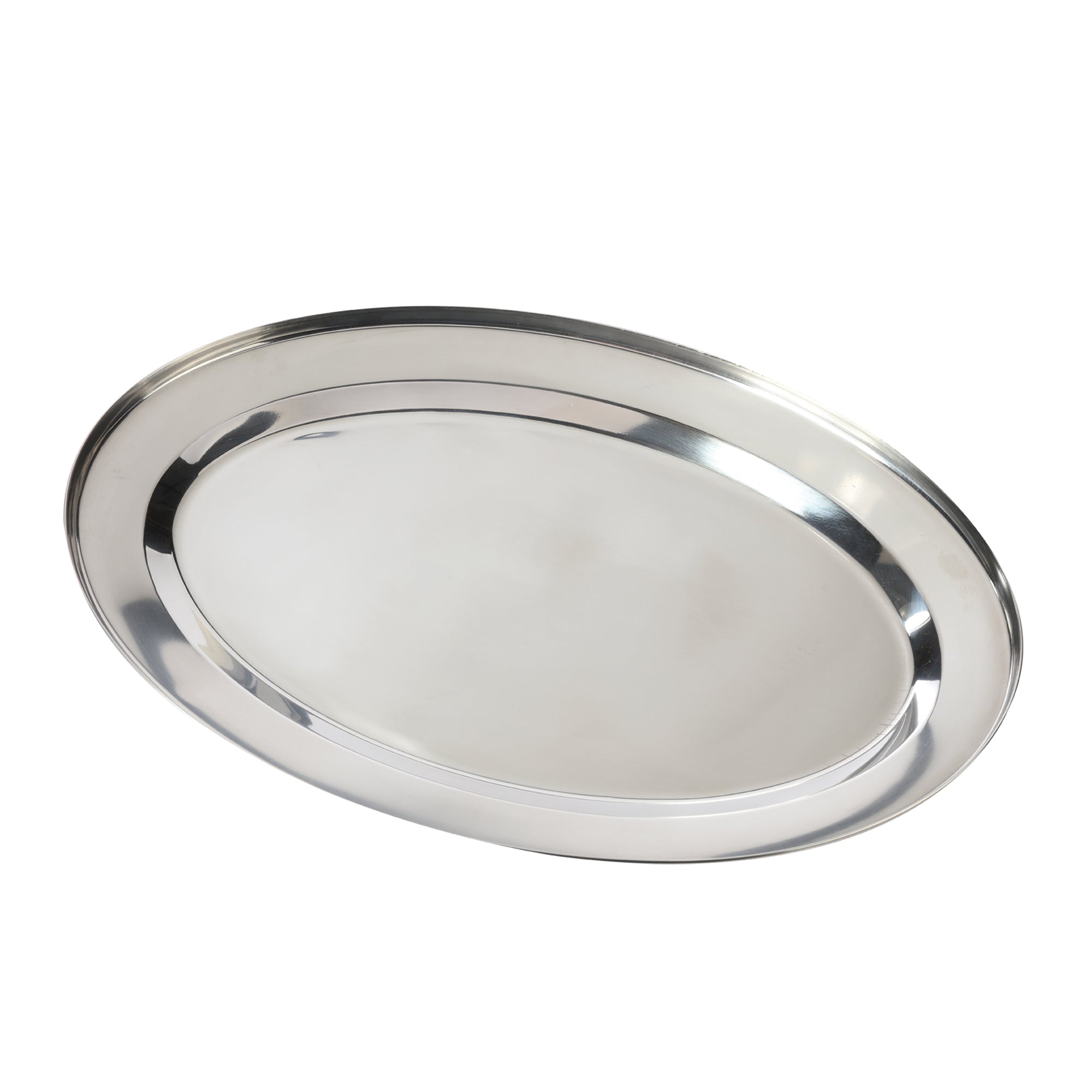 Plat de présentation inox ovale