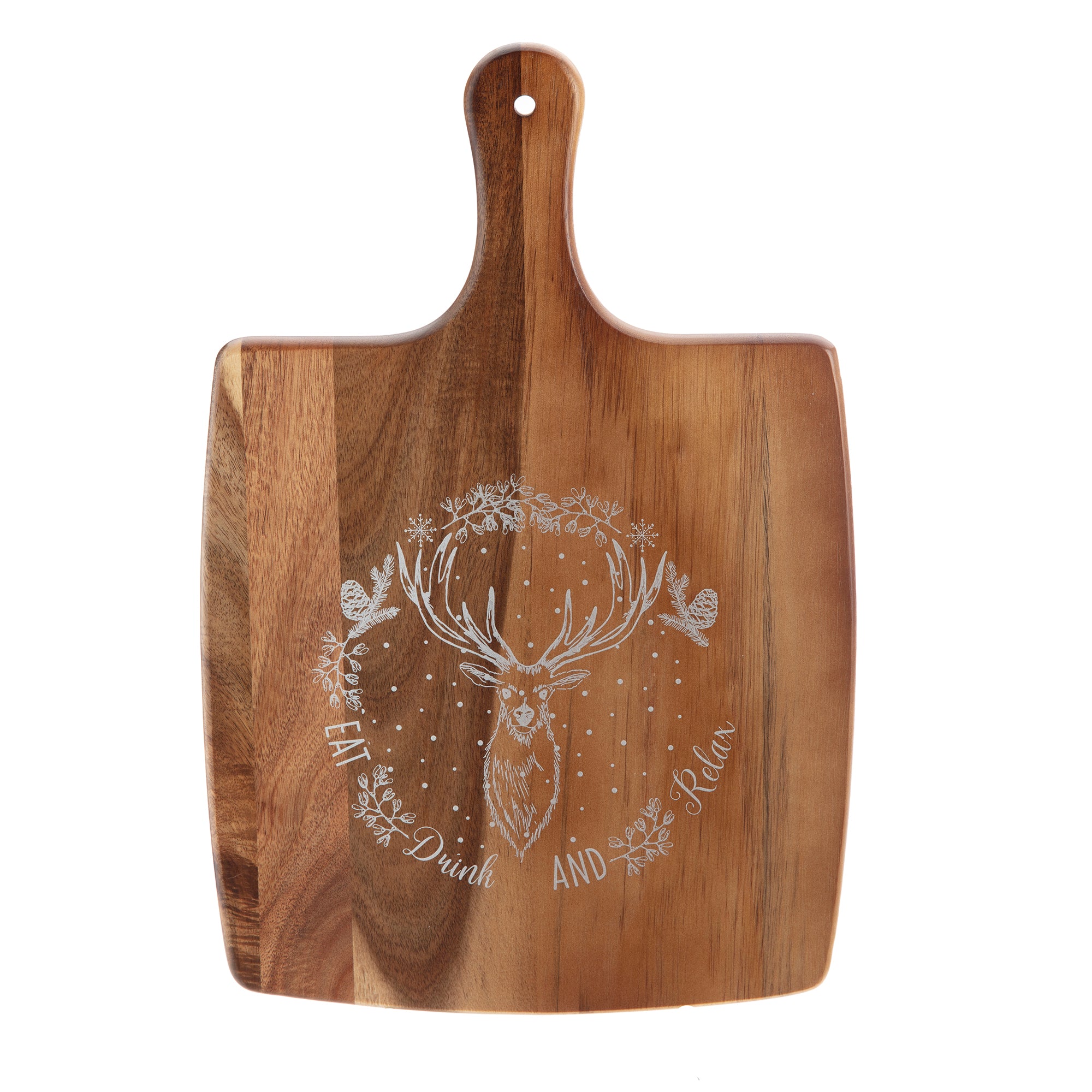 Planche décorée en acacia - Marron