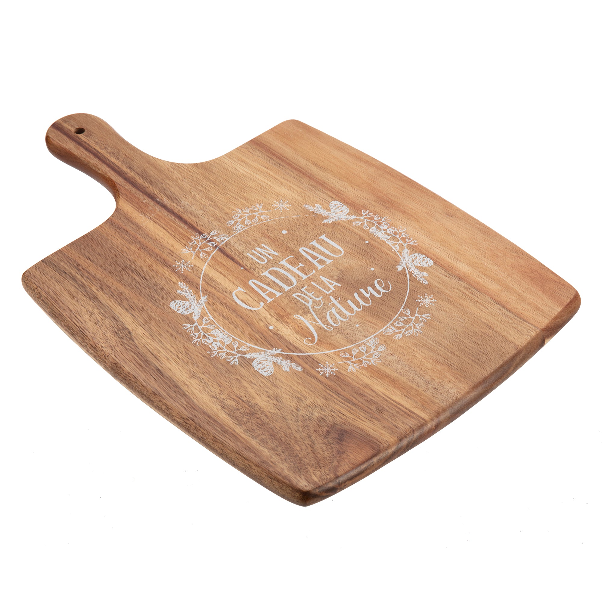 Planche décorée en acacia - Marron