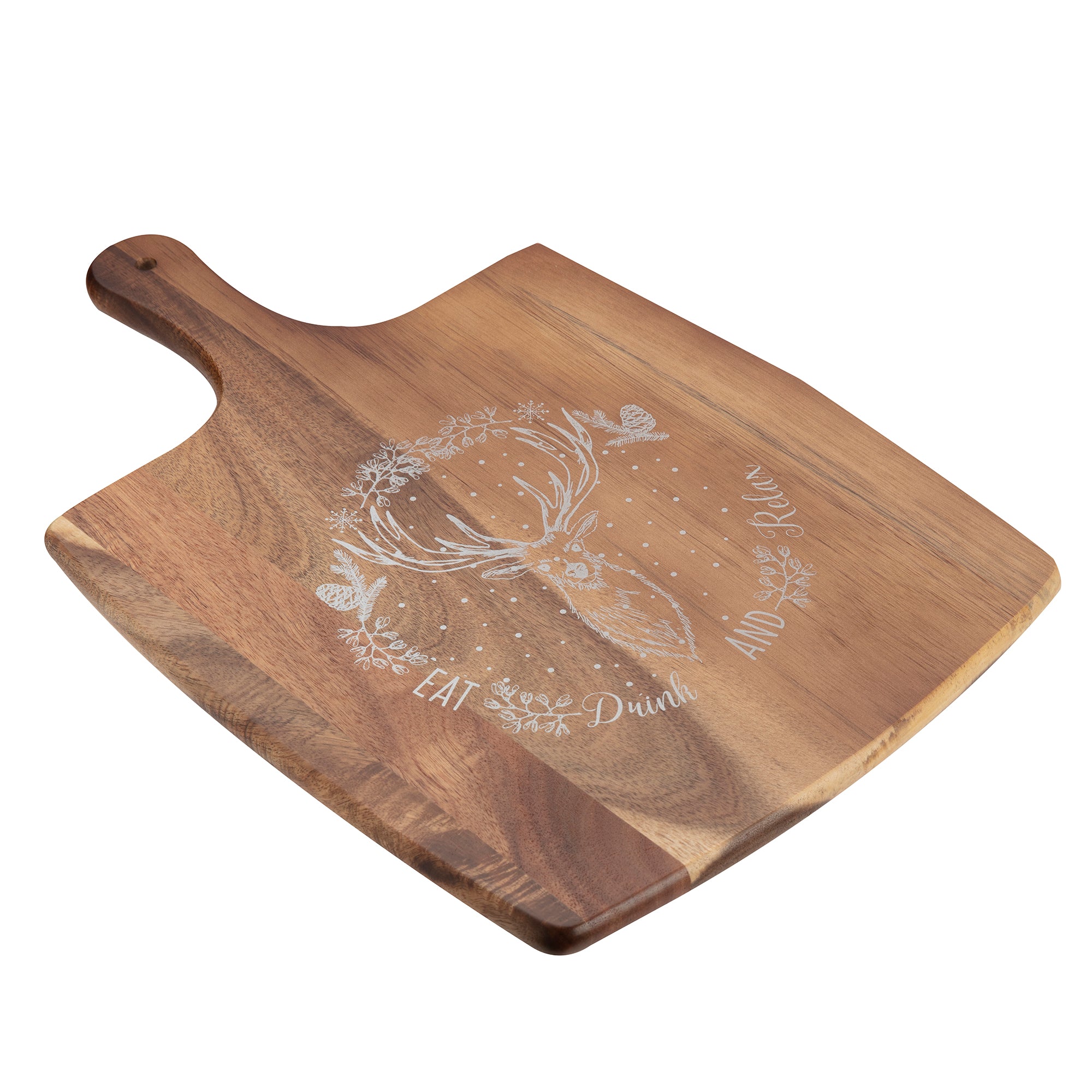 Planche décorée en acacia - Marron