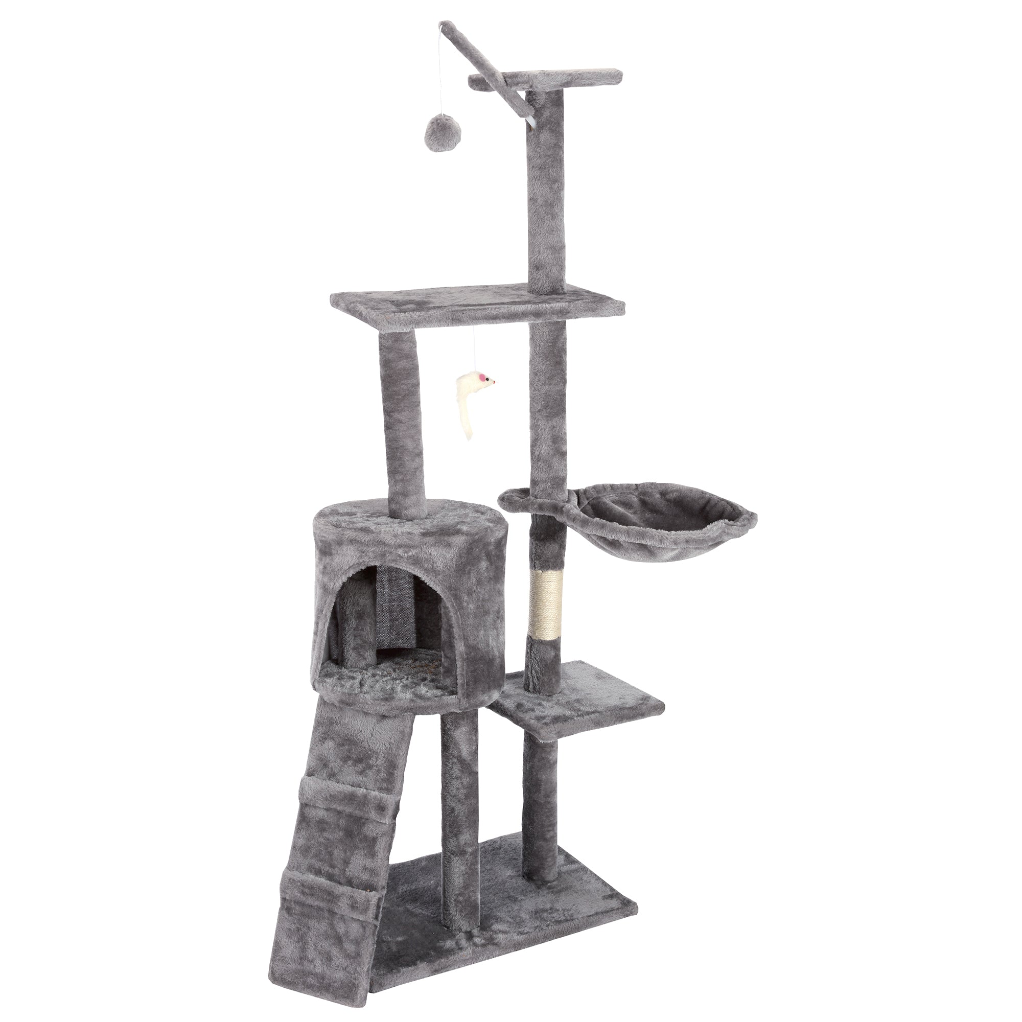 Arbre à chat gris 51x35x138 cm - Gris