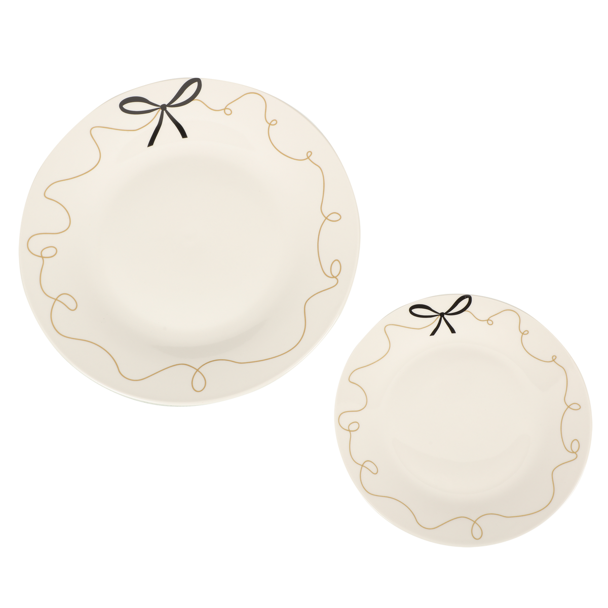 Service en porcelaine 12 pièces - Noir
