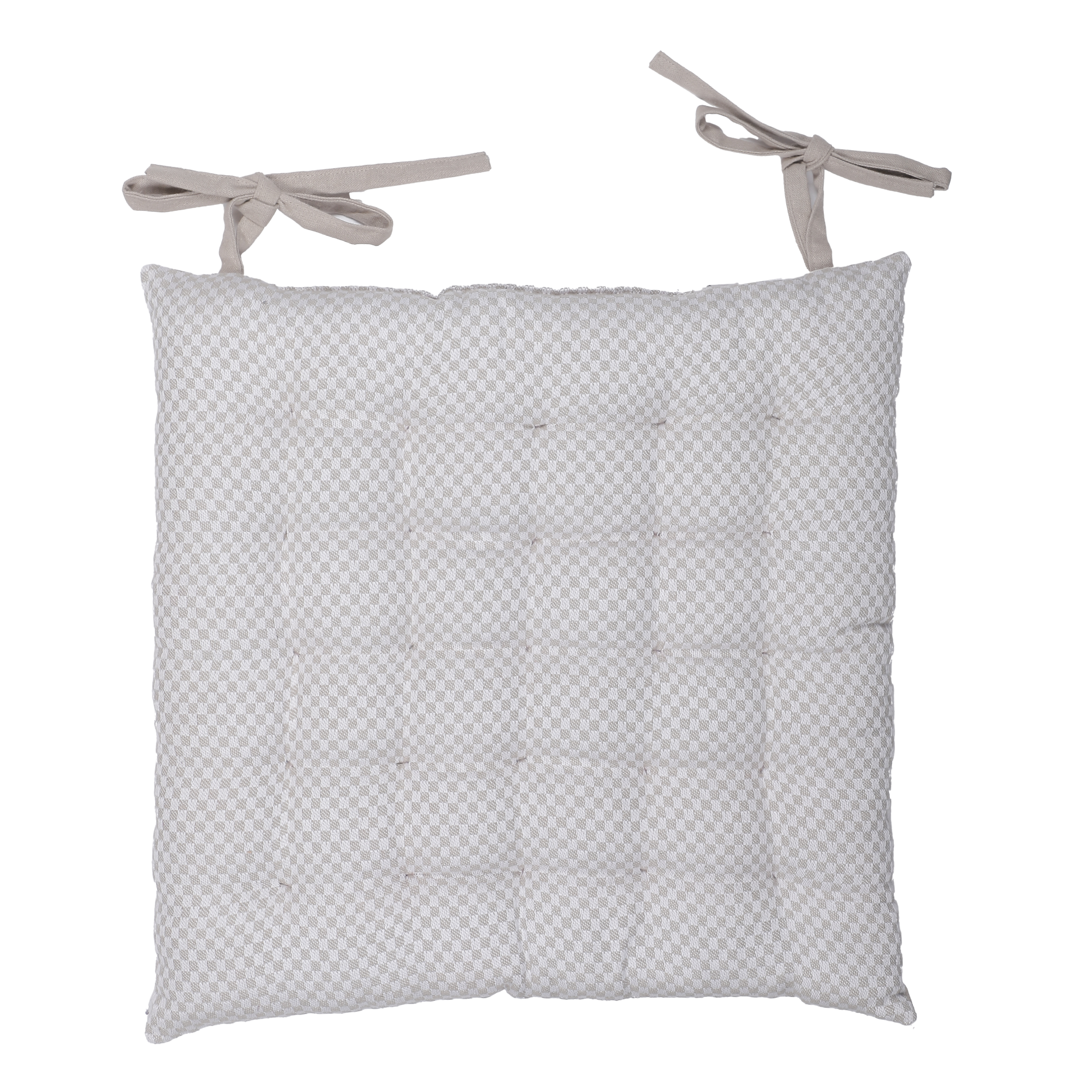Galette de chaise réversible molletonnée  - Gris