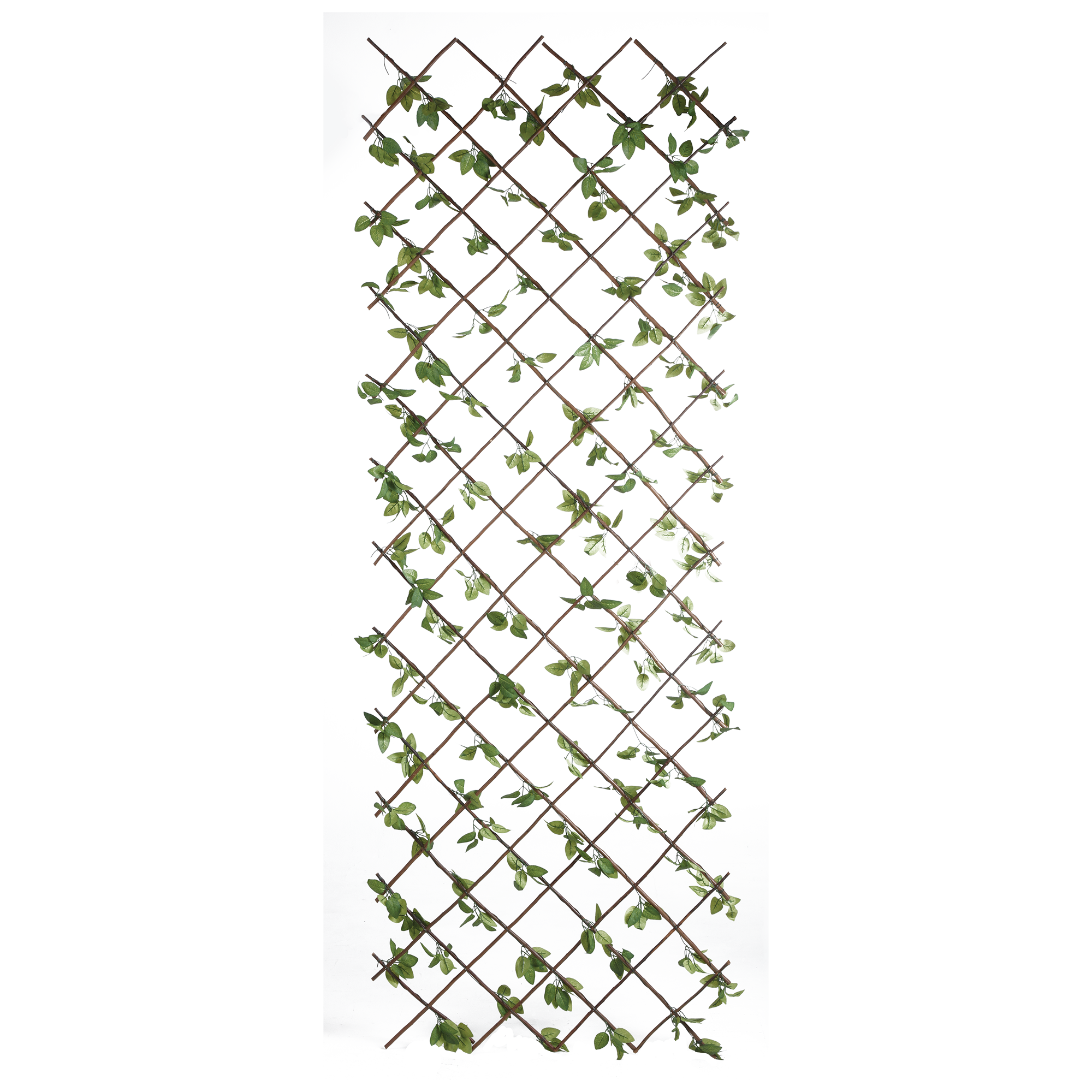 Brise vue trellis saule et feuilles artificielles