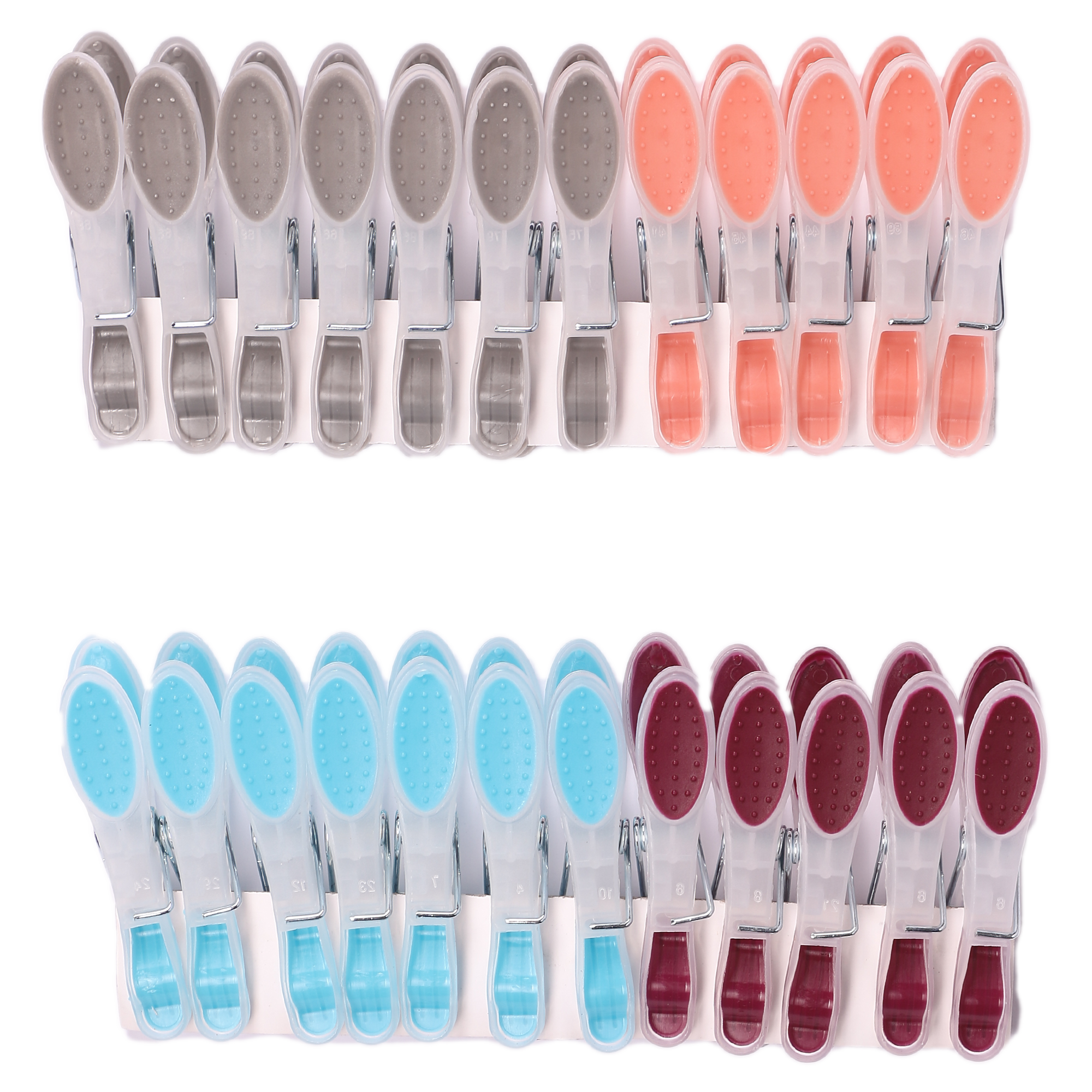24 pinces à linge transparentes