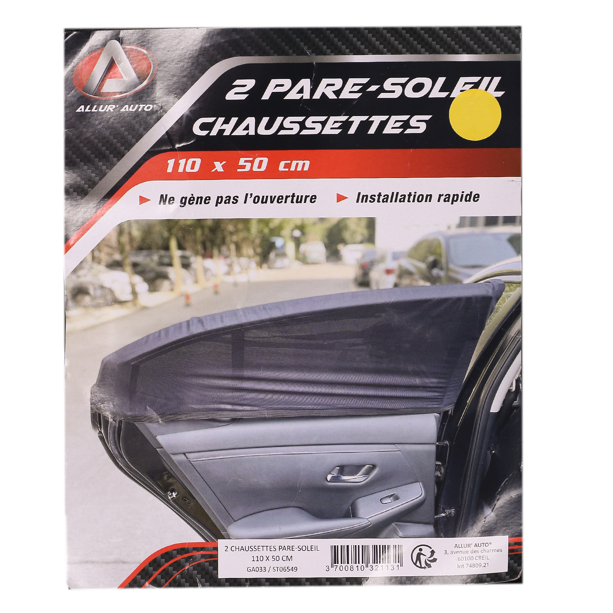 2 chaussettes pare-soleil