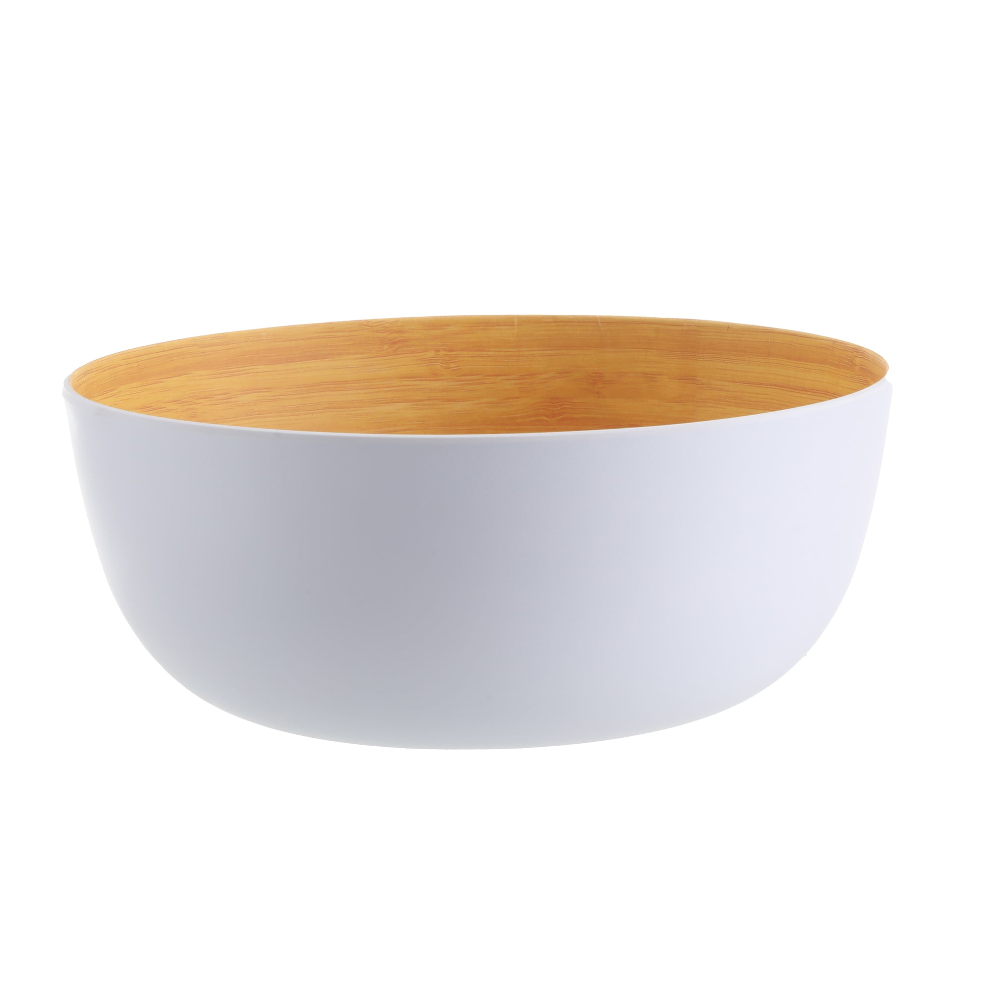 Saladier effet bambou coloré  - Blanc