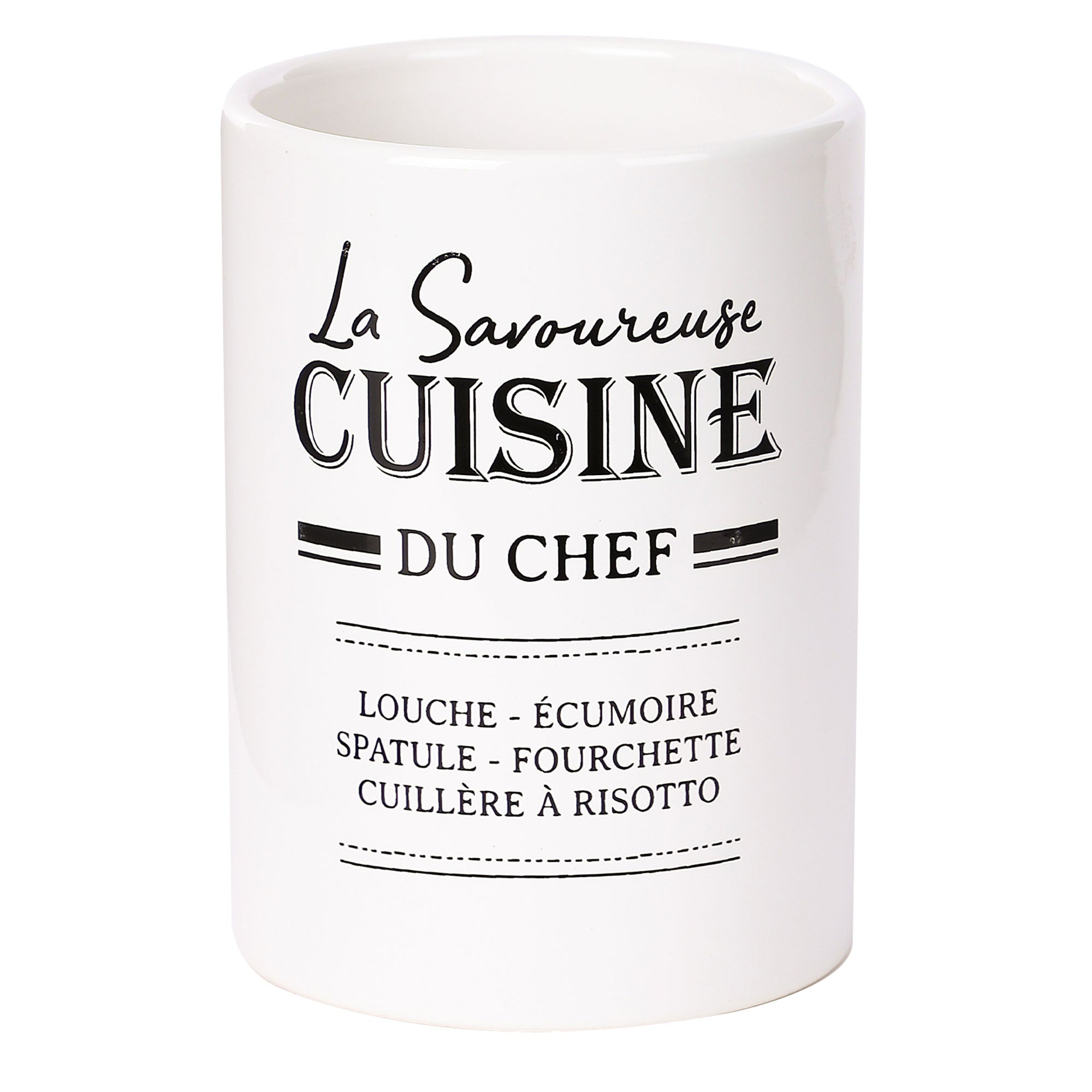 Pot à ustensiles décoré