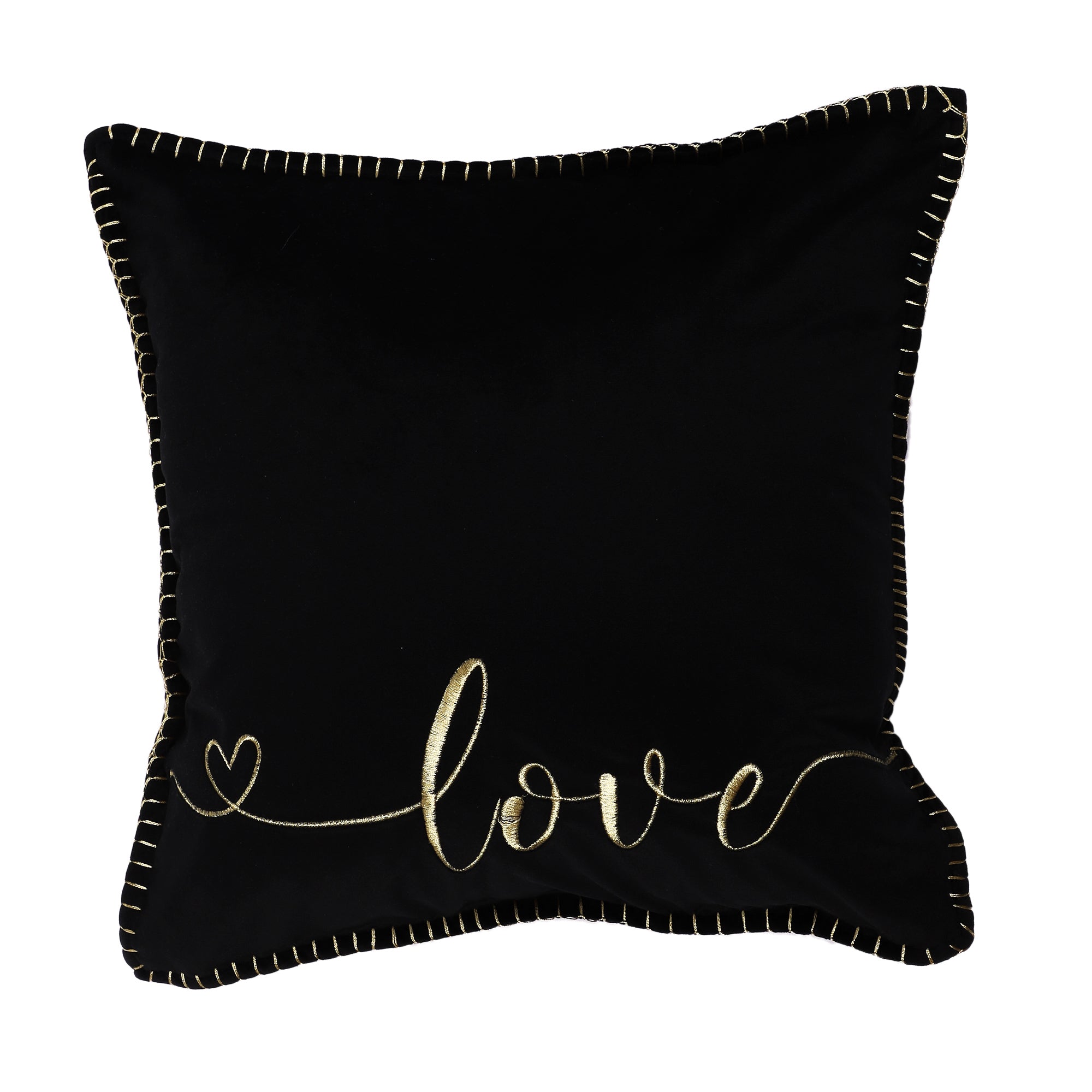 Coussin en velours avec mots