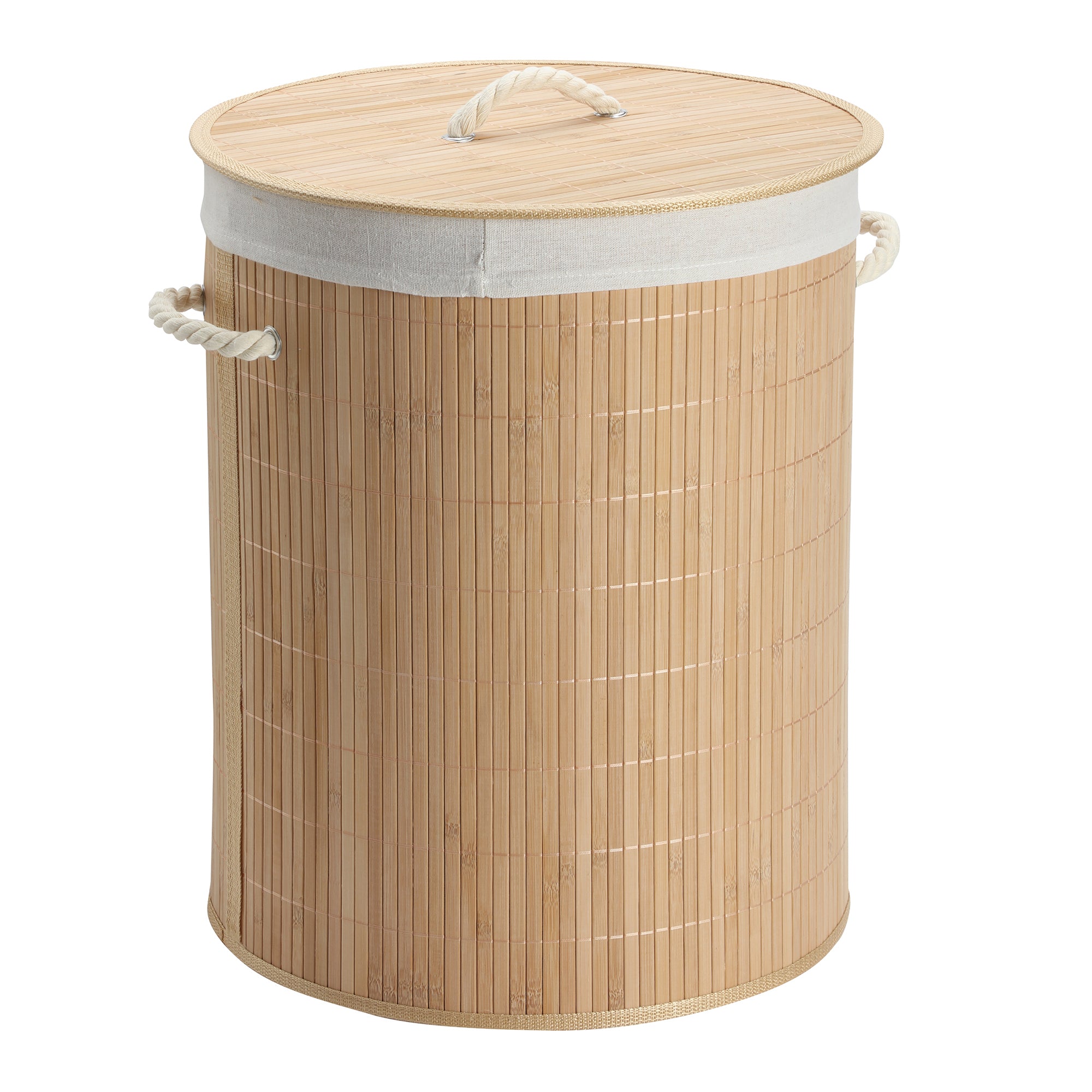 Panier à linge rond pliable