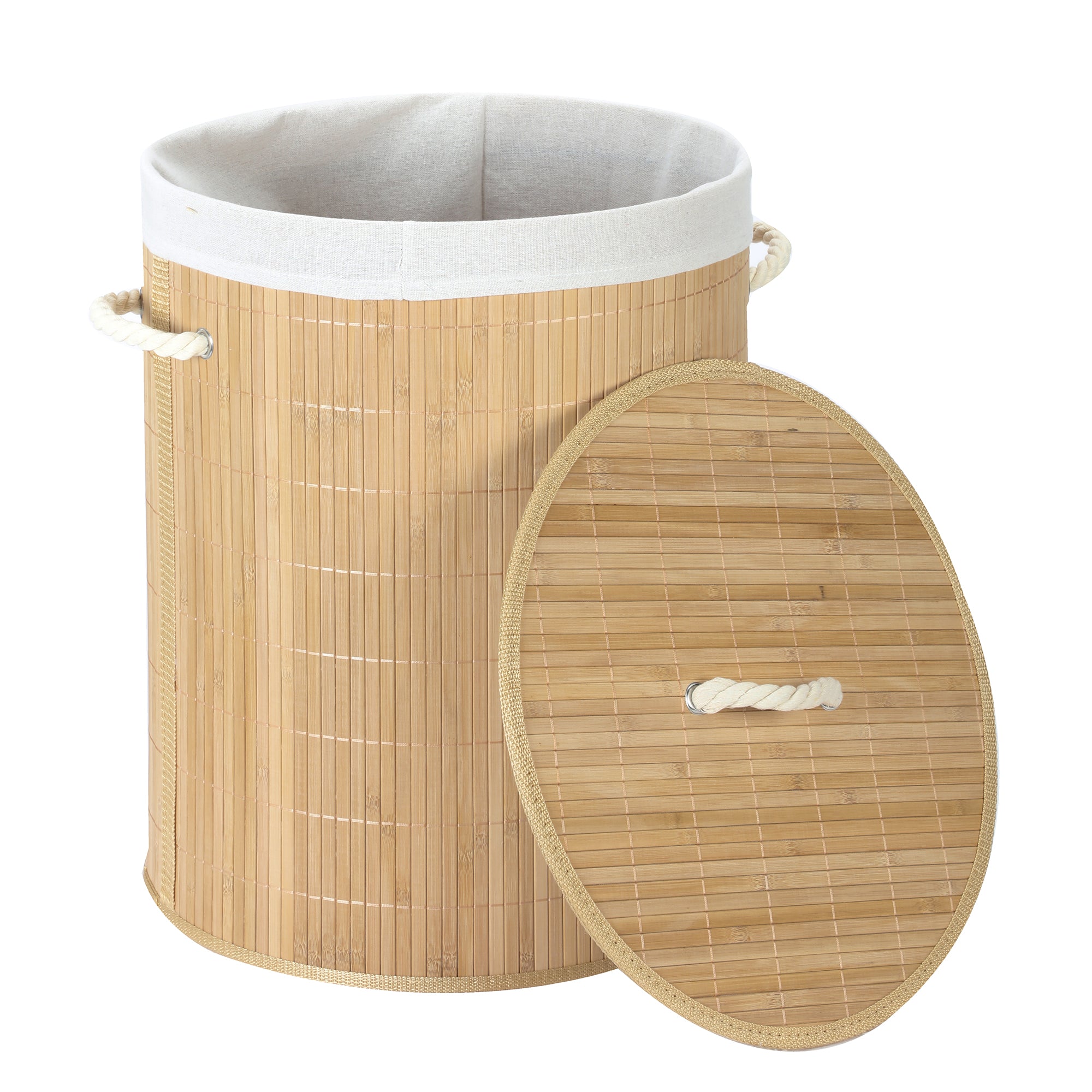 Panier à linge rond pliable