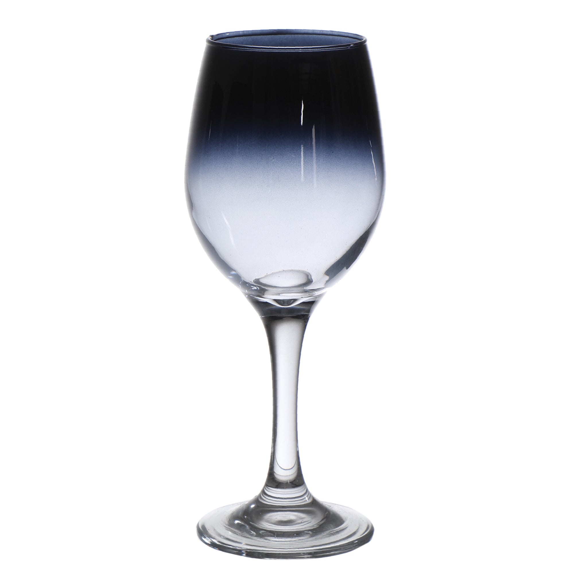 3 verres à pied en verre fumé