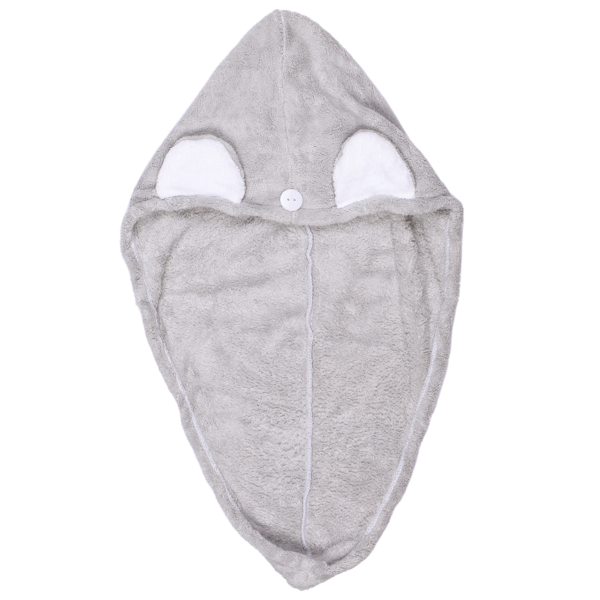Serviette pour cheveux en microfibre - Gris