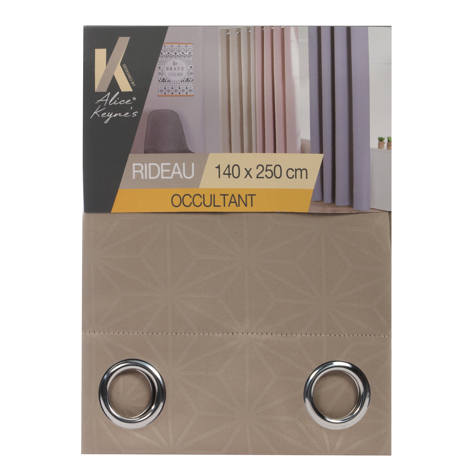 Rideau occultant 140x250cm - Marron