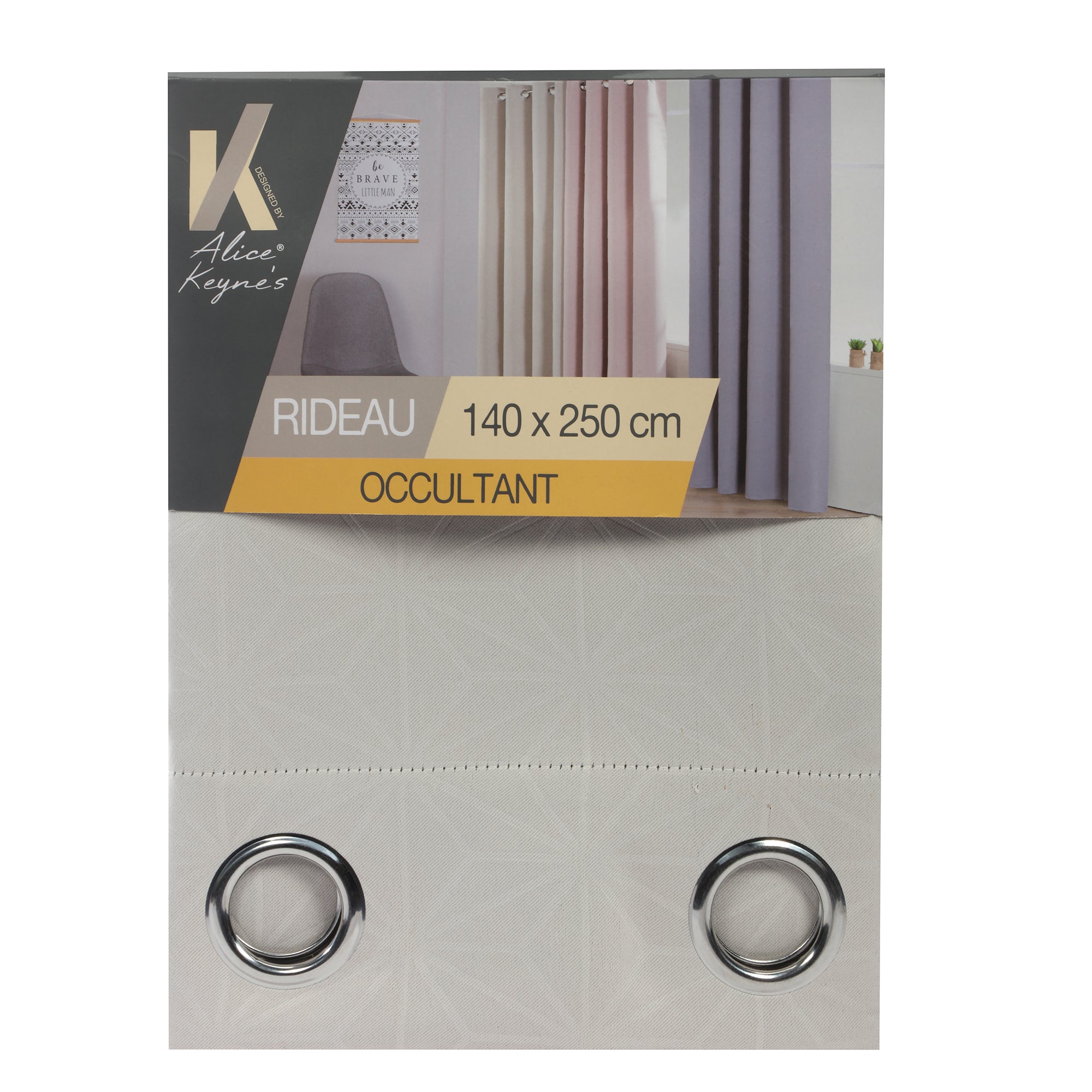Rideau occultant 140x250cm - Gris foncé