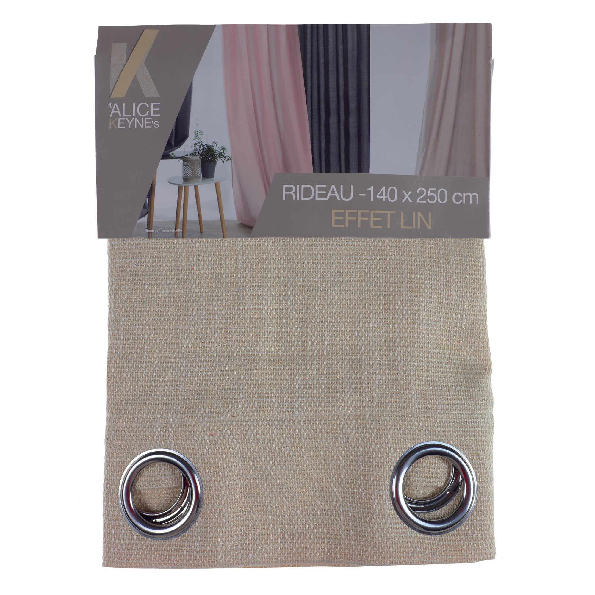 Rideau effet lin 140x250cm