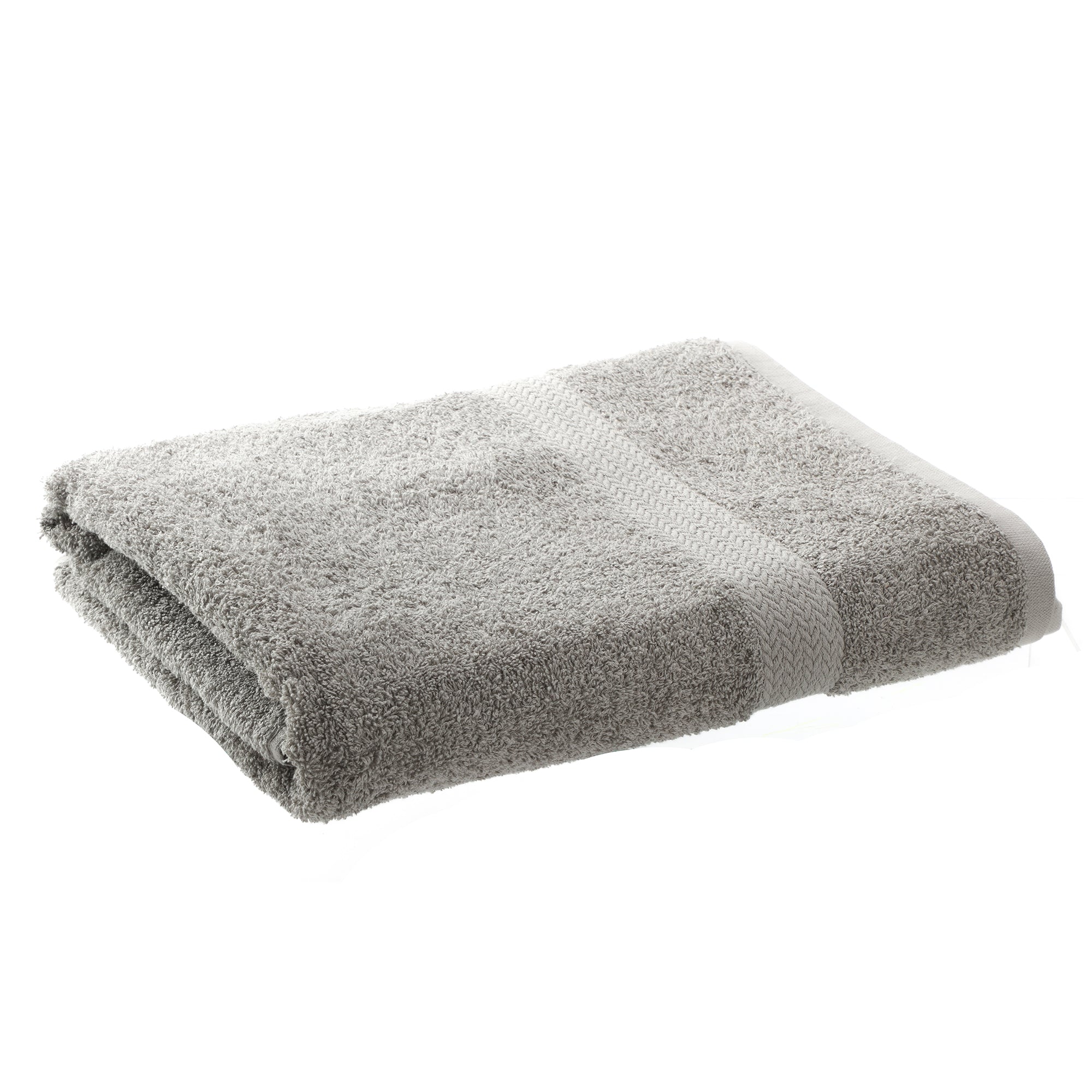 Drap de bain gris 90x145 cm