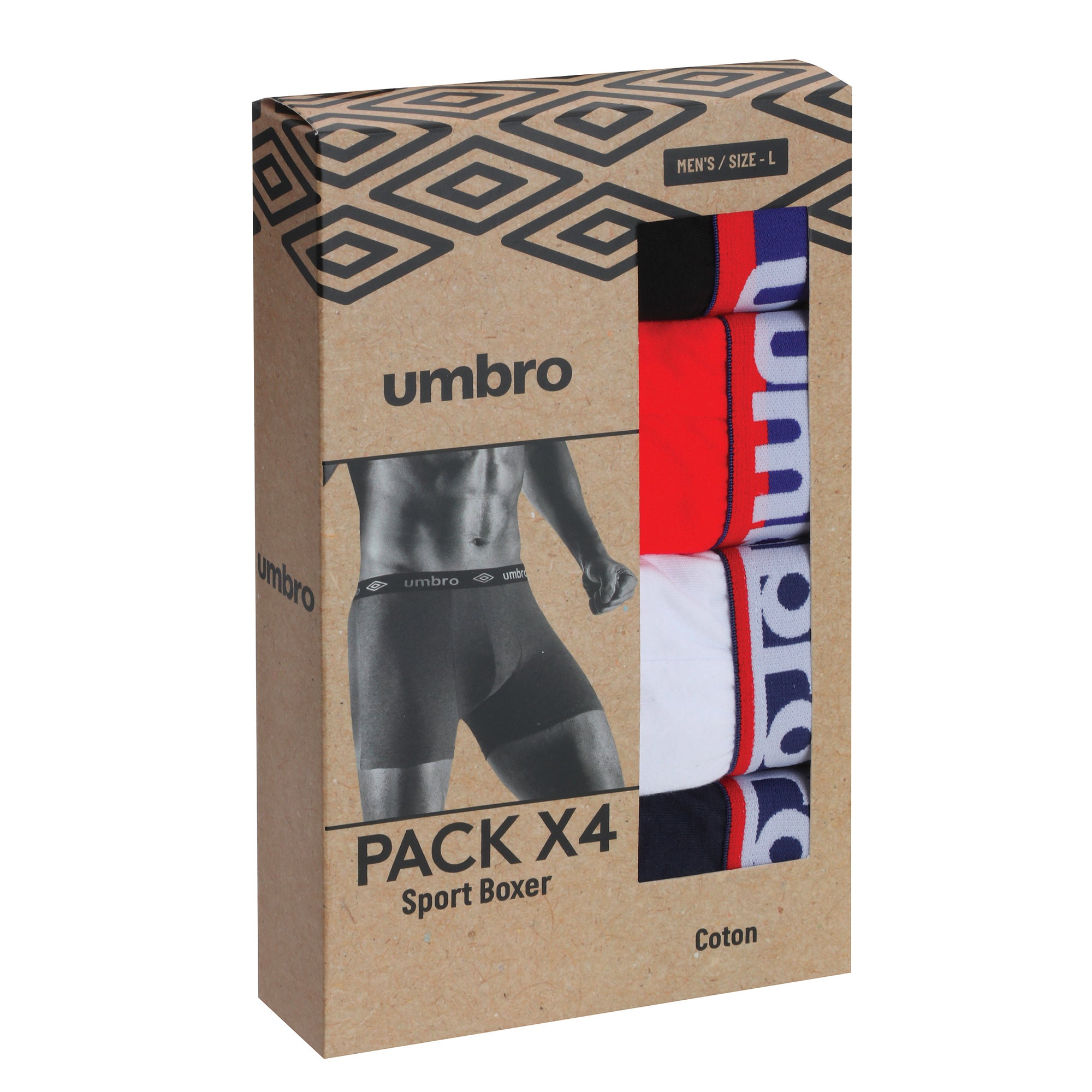 Lot de 4 boxers en coton  - Gris clair