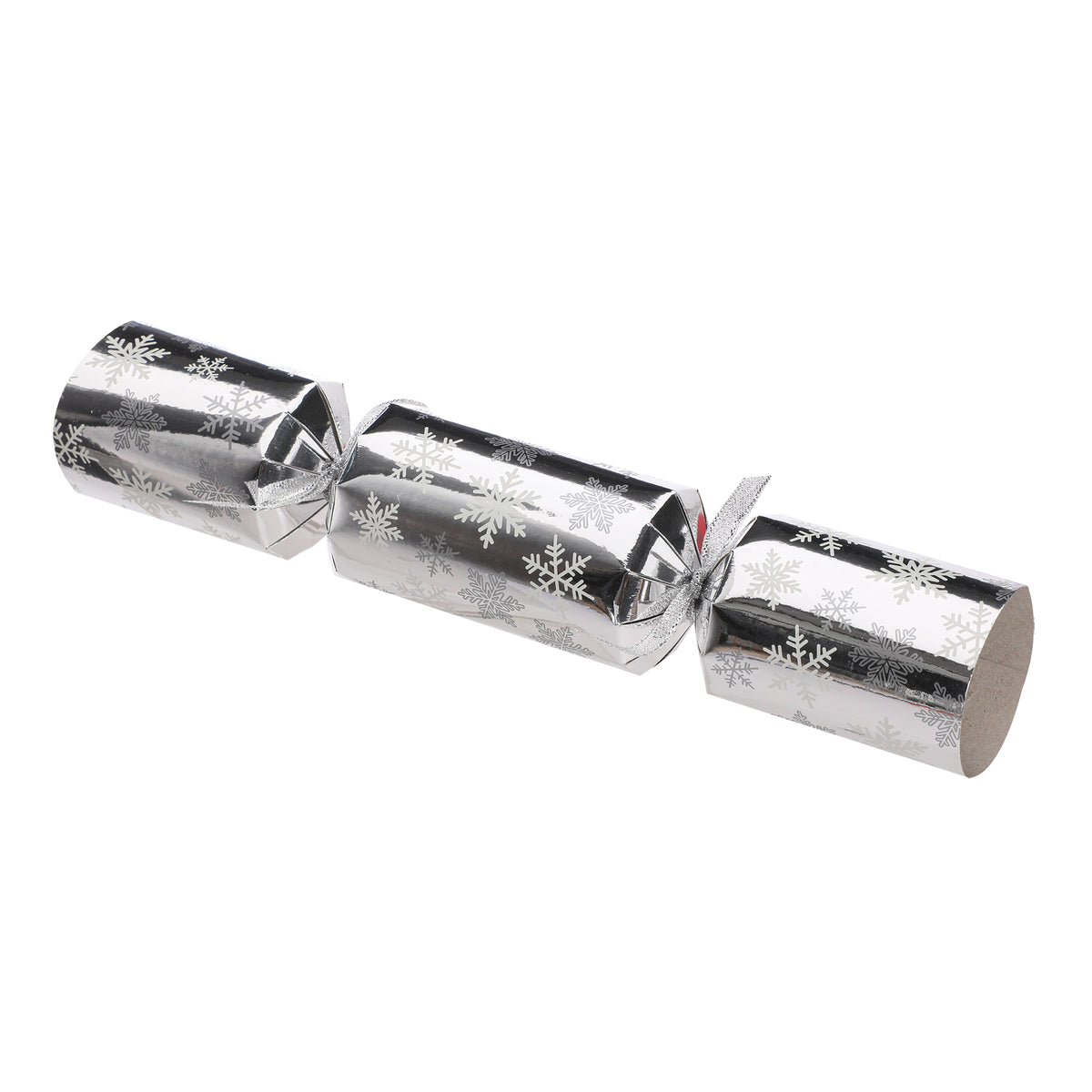 Lot de 8 crackers de Noël 4,5x35,3x24,4 cm - Argent