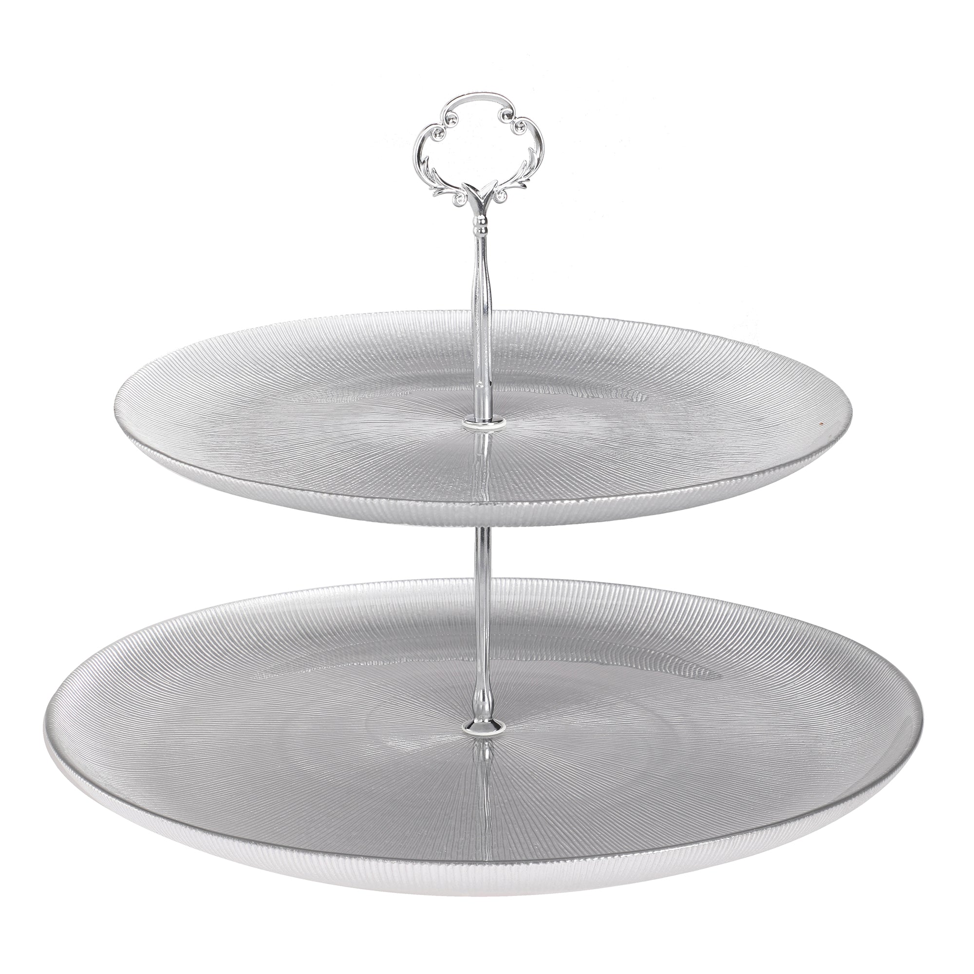 Plat de présentation en verre 2 étages