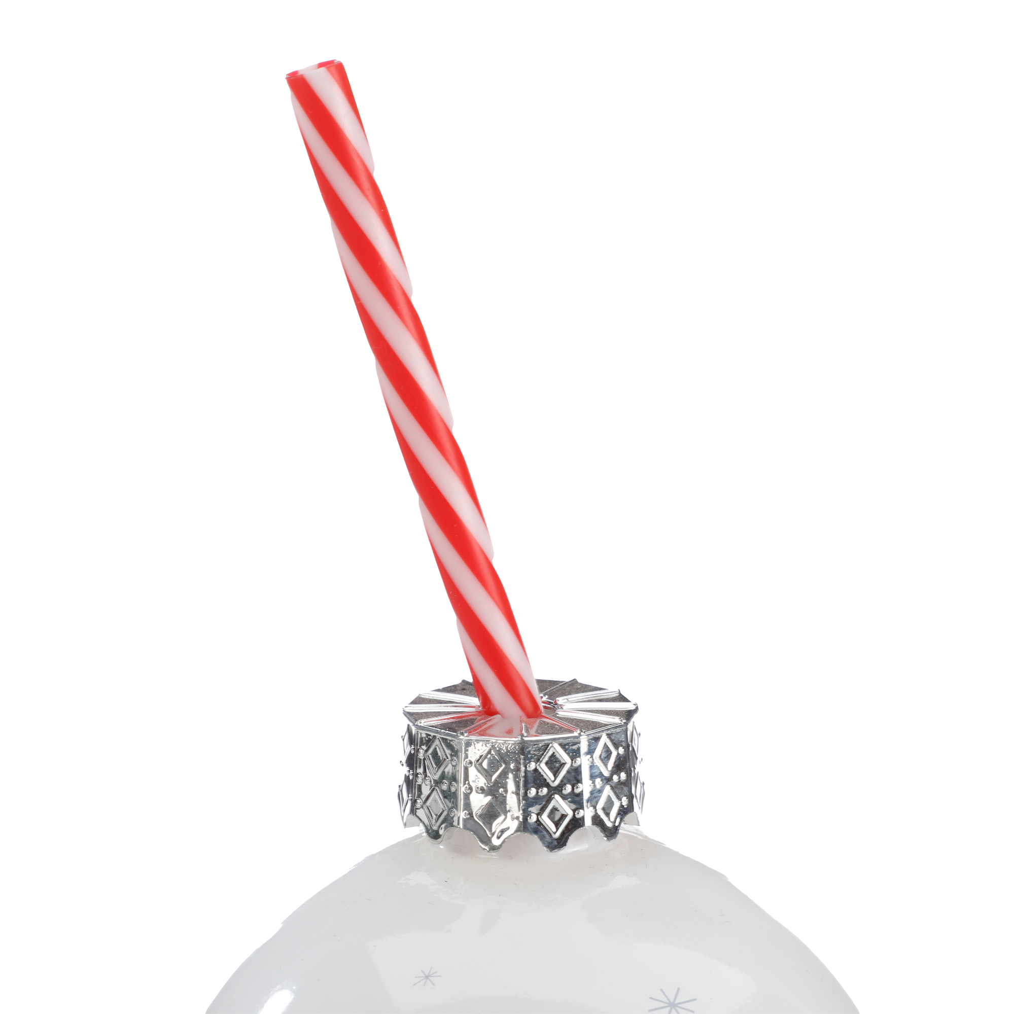 Jar forme boule de Noël  - Blanc