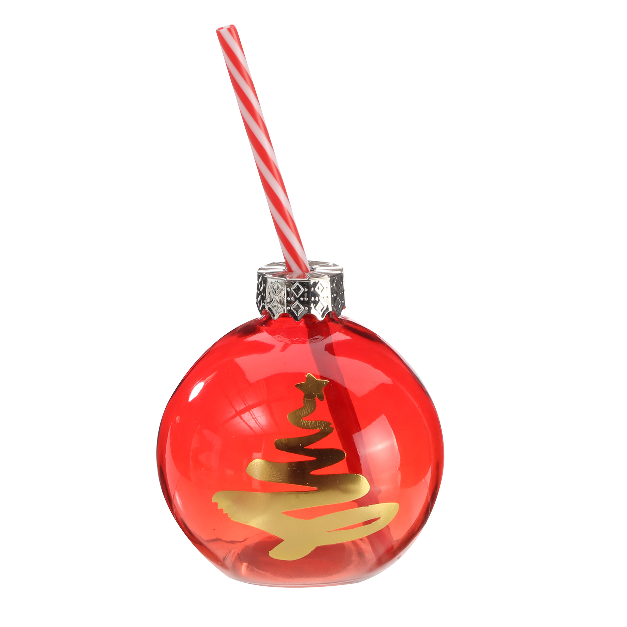 Jar forme boule de Noël  - Rouge