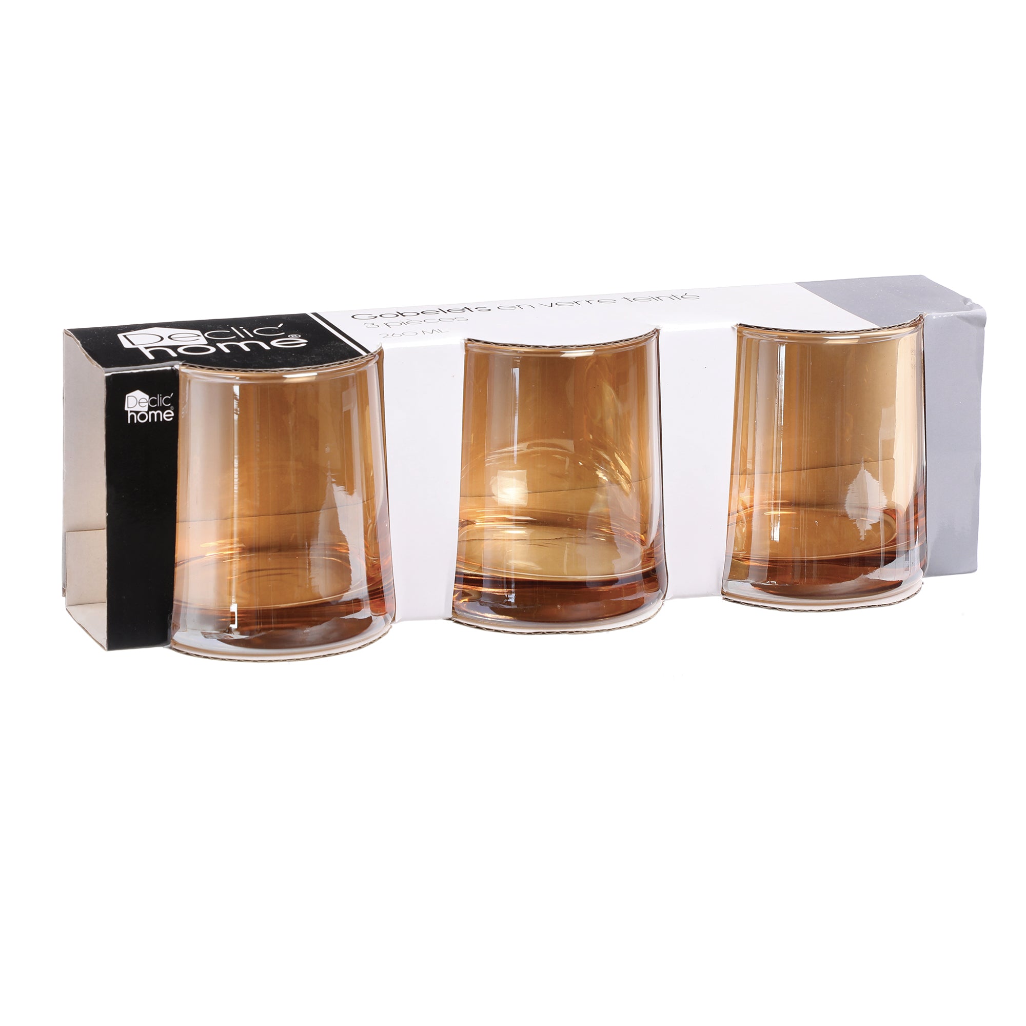 3 verres teintés 26 cl