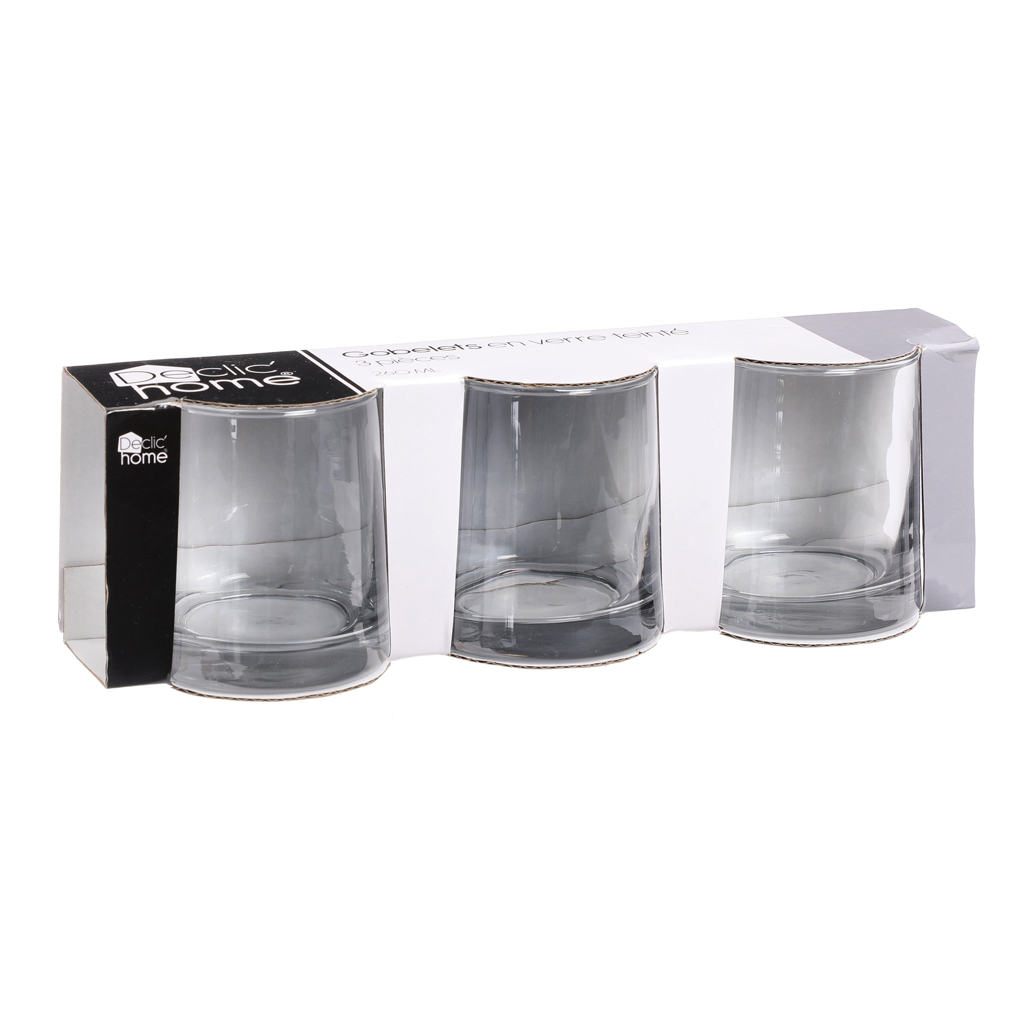 3 verres teintés 26 cl