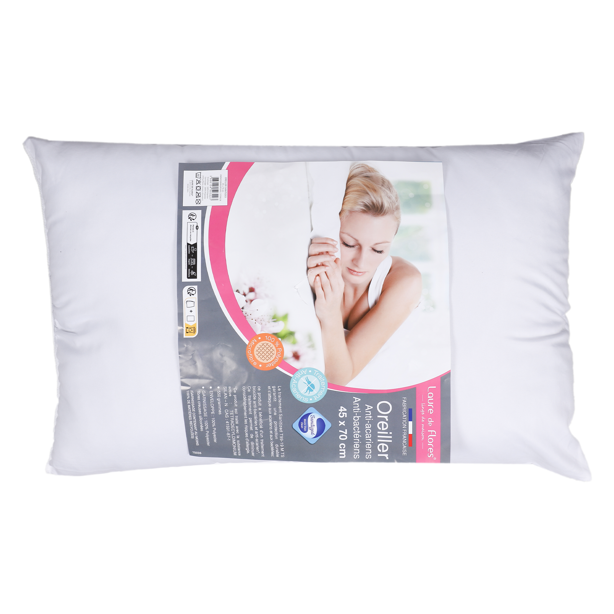 Oreiller traite sanitized 45x70cm