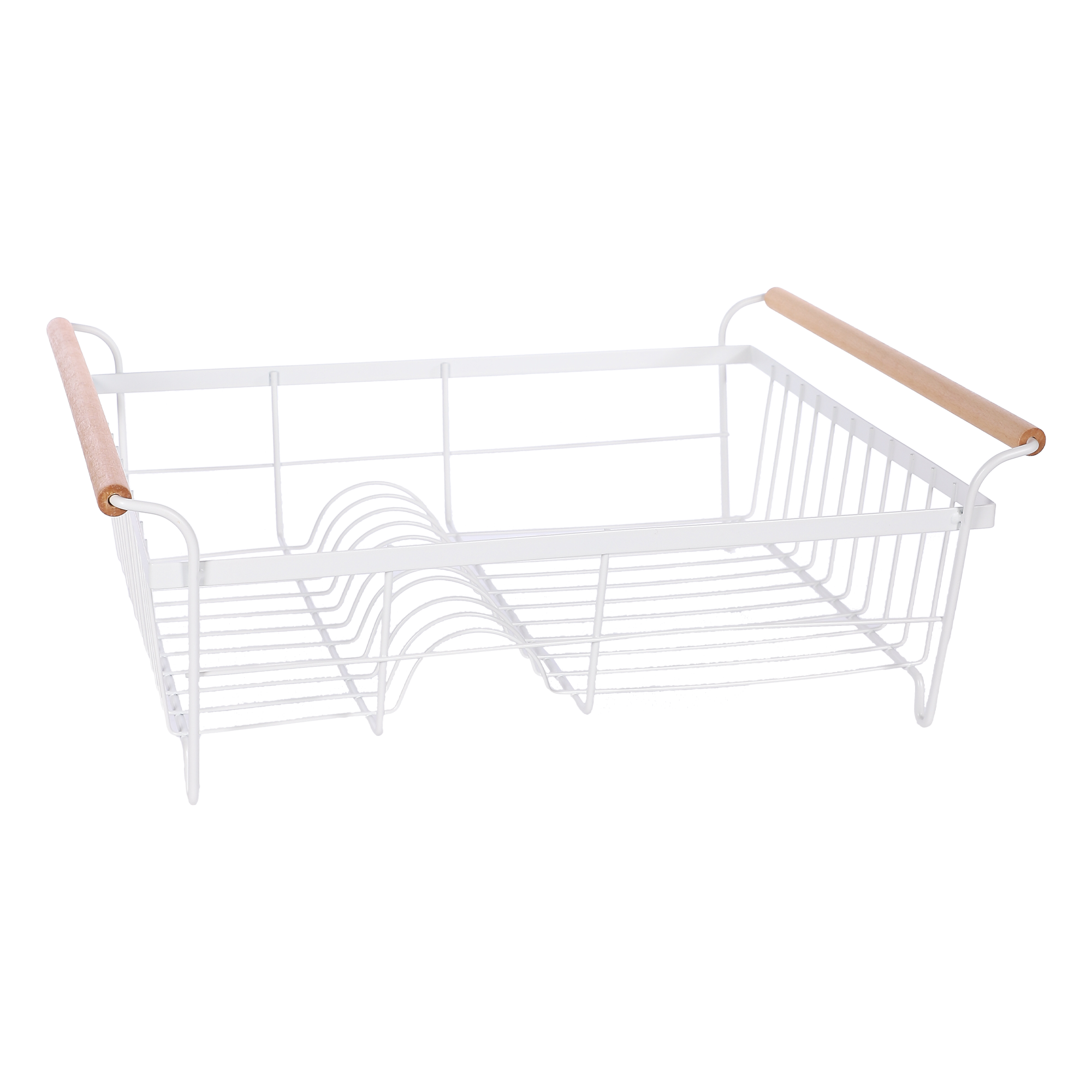 Egouttoir en métal avec poignées en bois