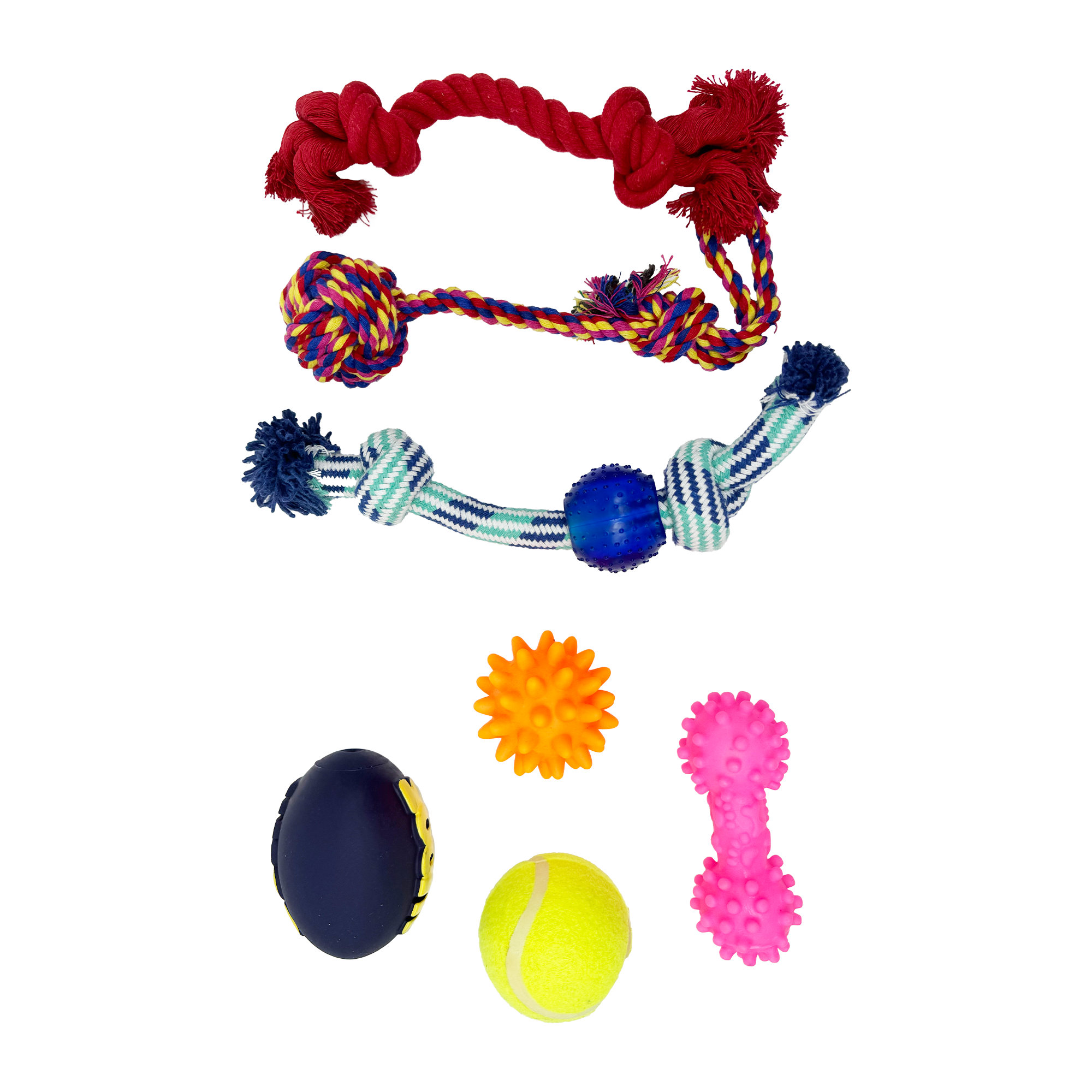 Lot de 7 jouets pour chien