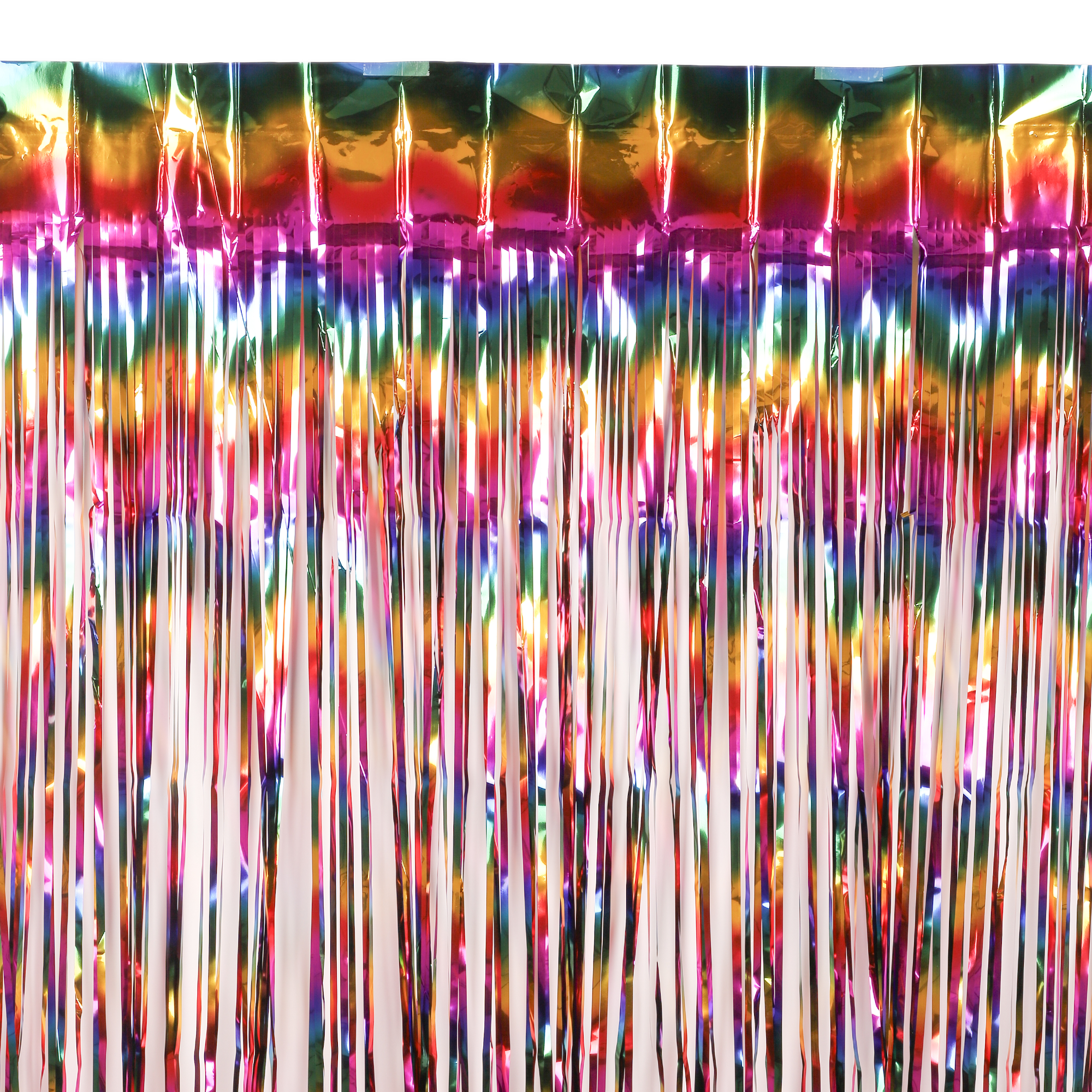Lot de 2 rideaux fils à sequins Arc-en-ciel