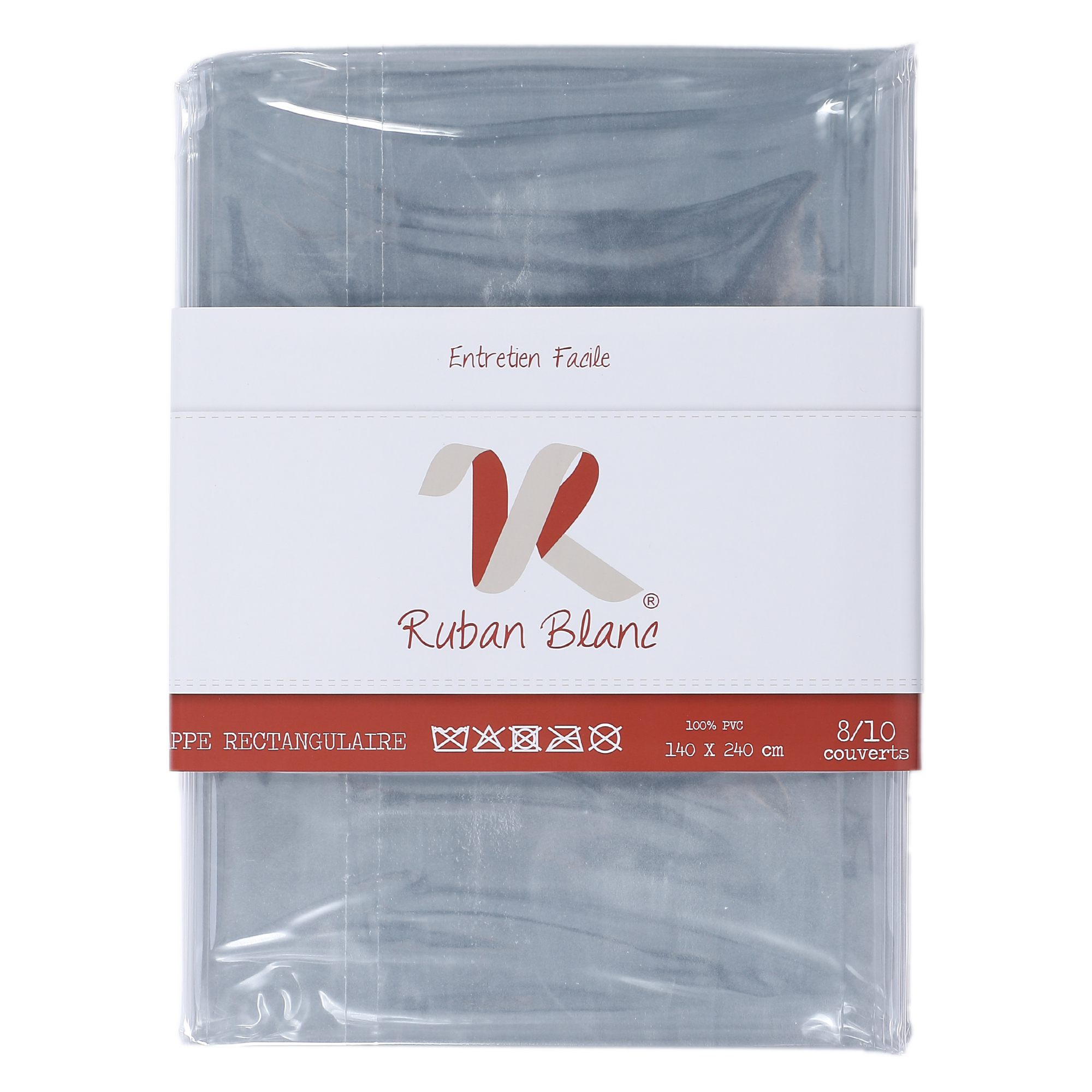 Nappe transparente 140x240cm - Rouge