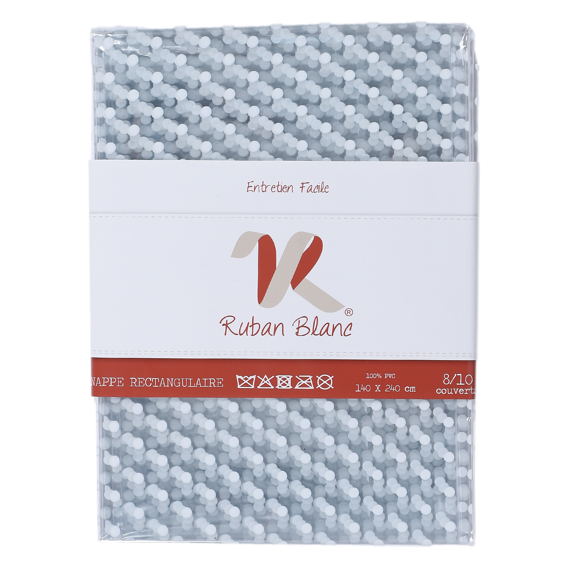 Nappe transparente 140x240cm - Rouge