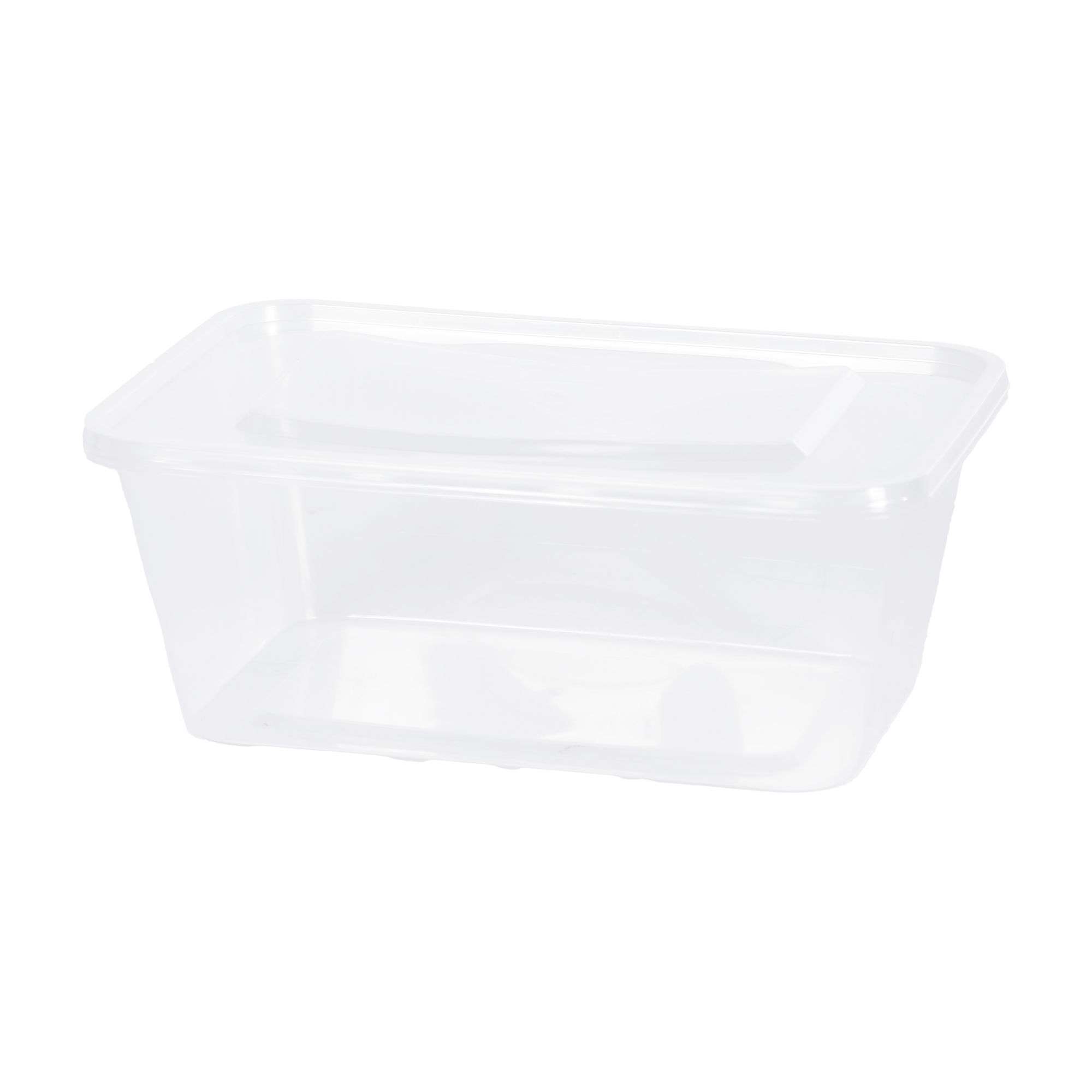 8 boîtes rectangulaires translucide avec couvercle en plastique 750 ml