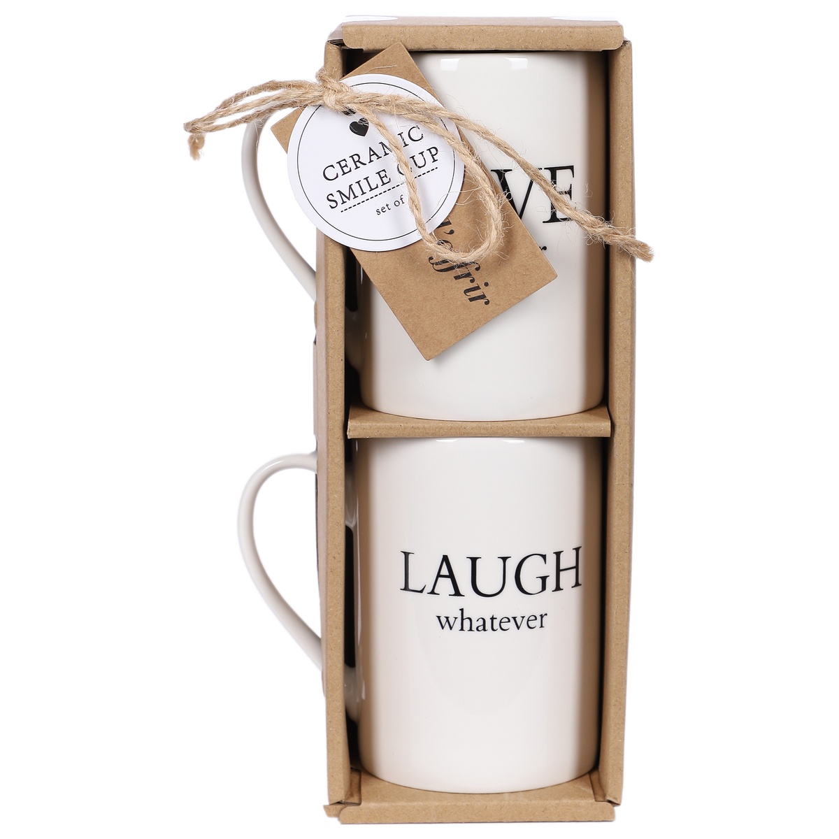 2 tasses en céramique - Beige