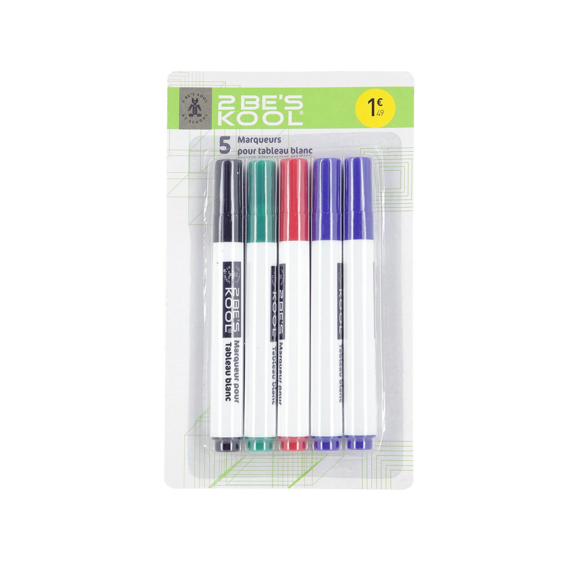 5 marqueurs pour tableau blanc
