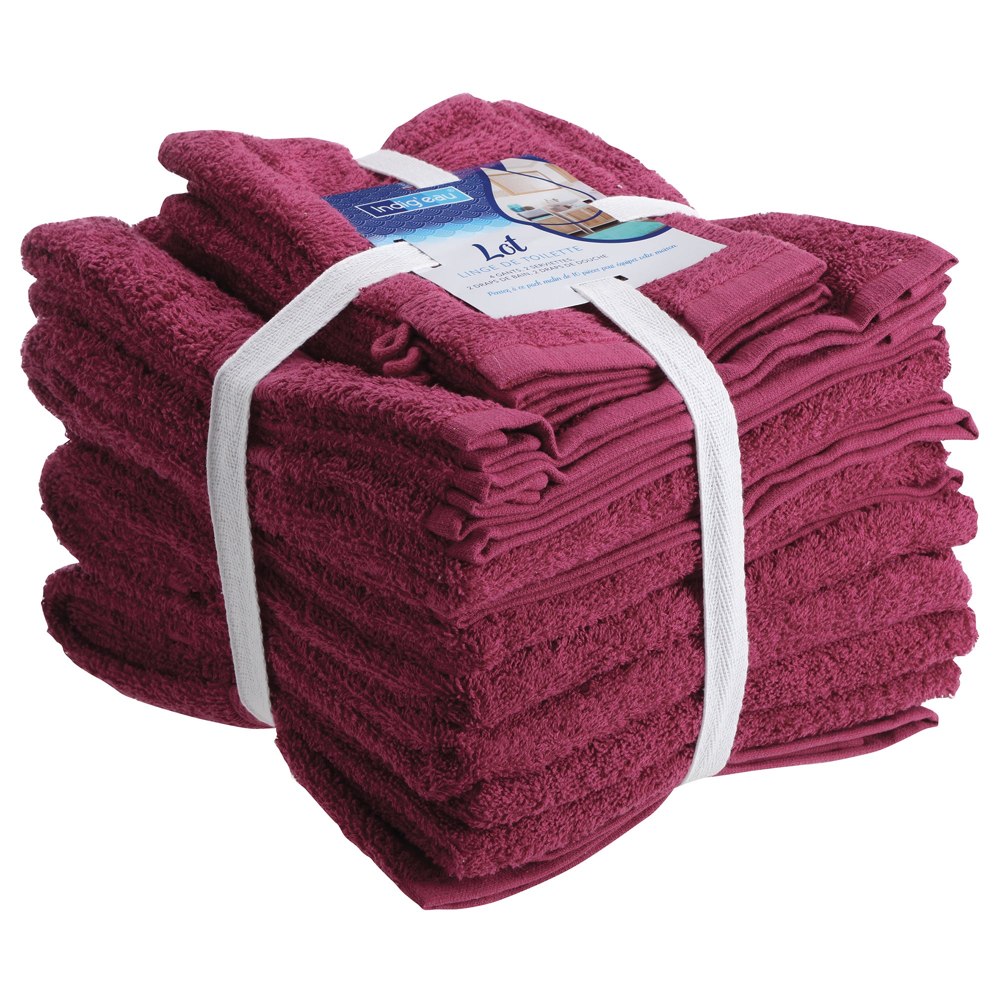 Lot de 10 linges de toilette