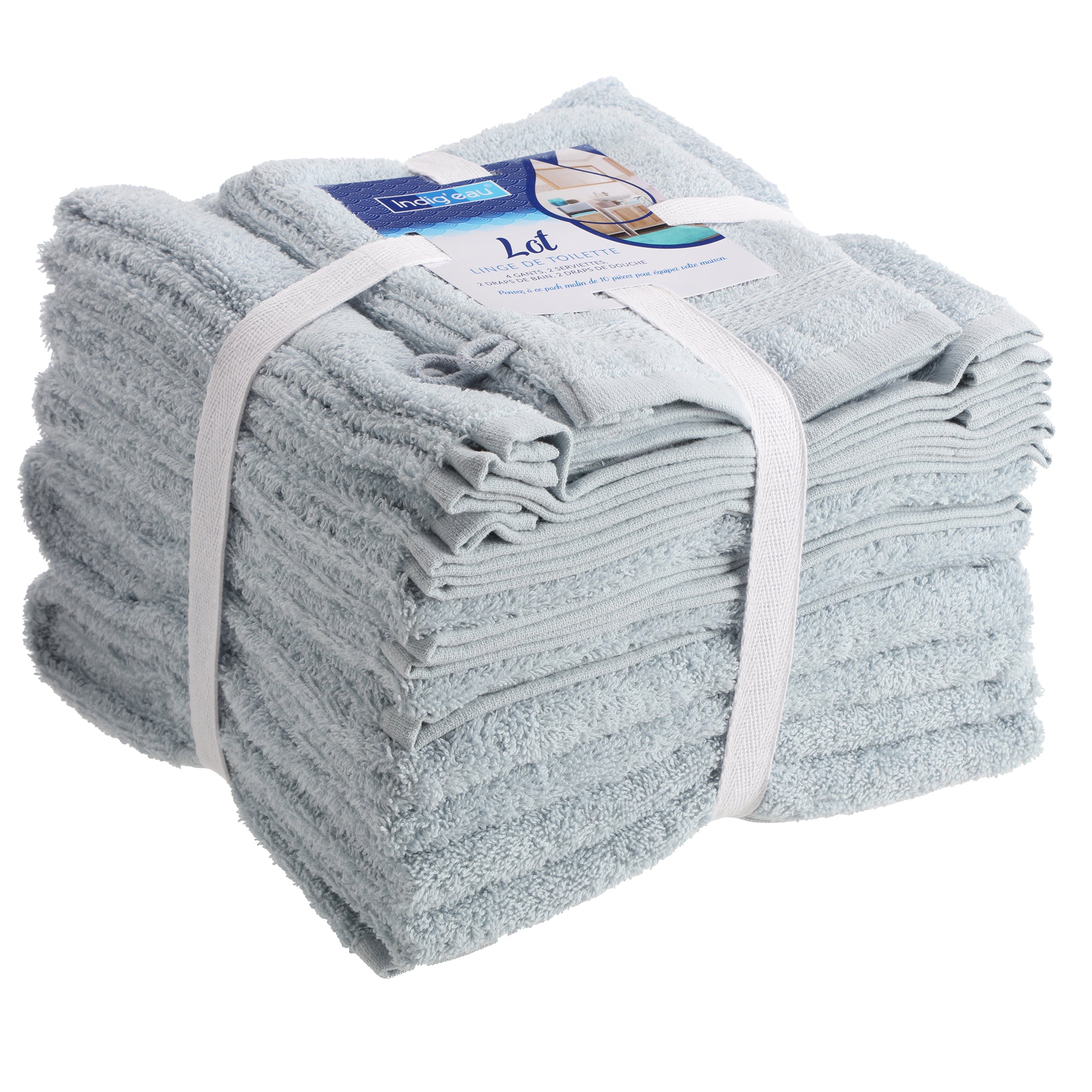 Lot de 10 linges de toilette