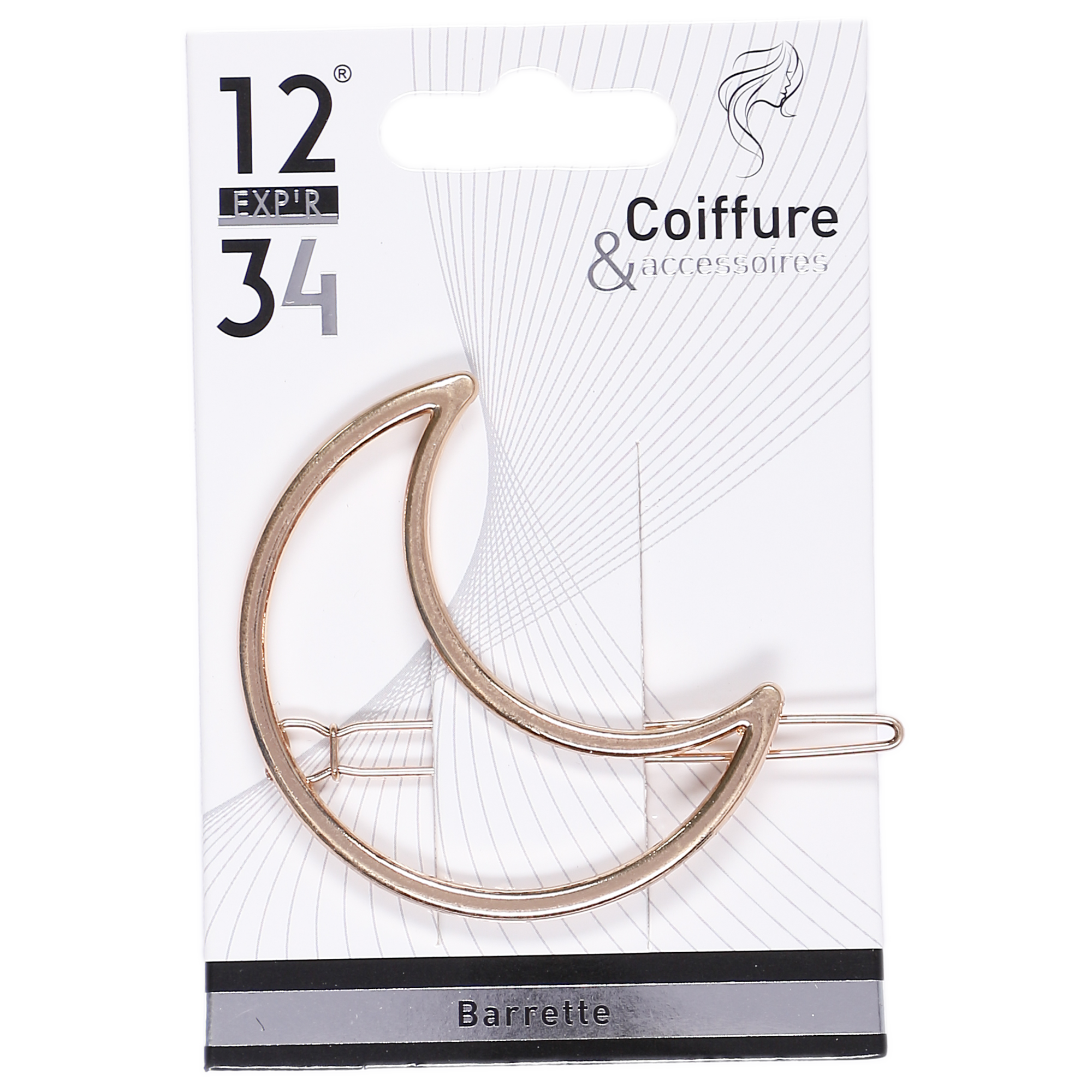 Barrette lune rose gold