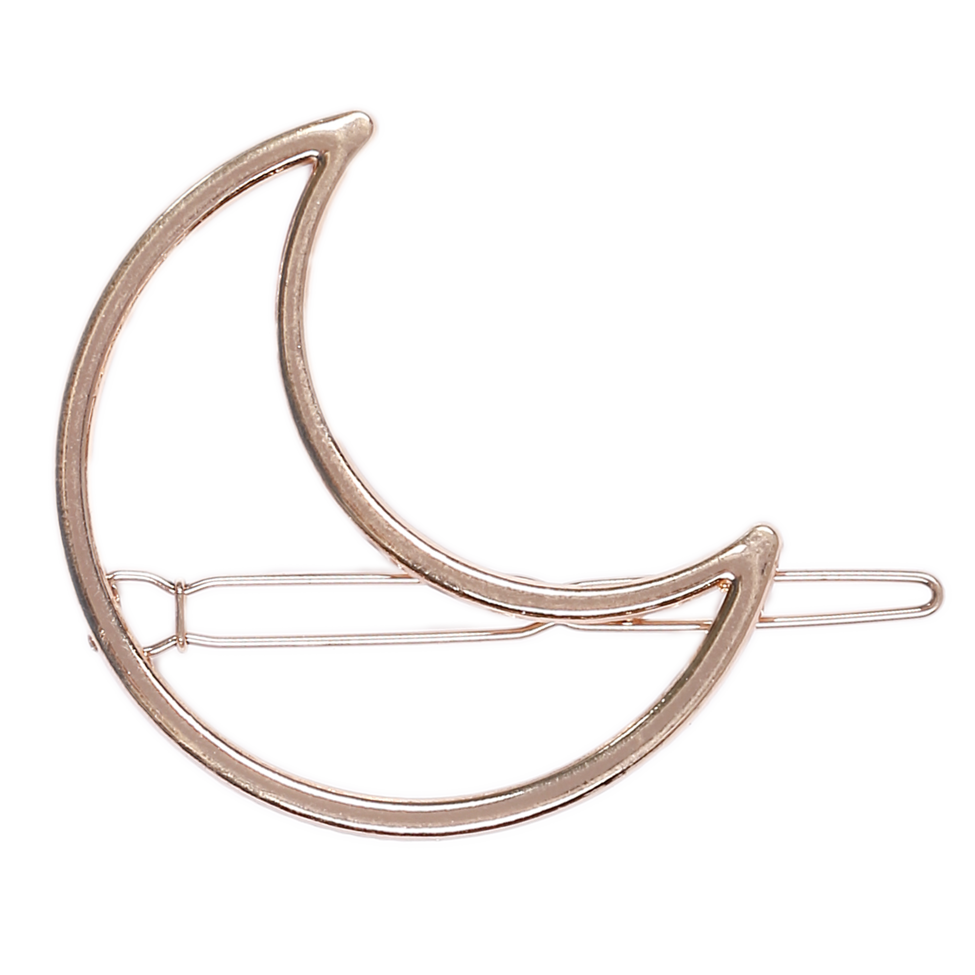 Barrette lune rose gold