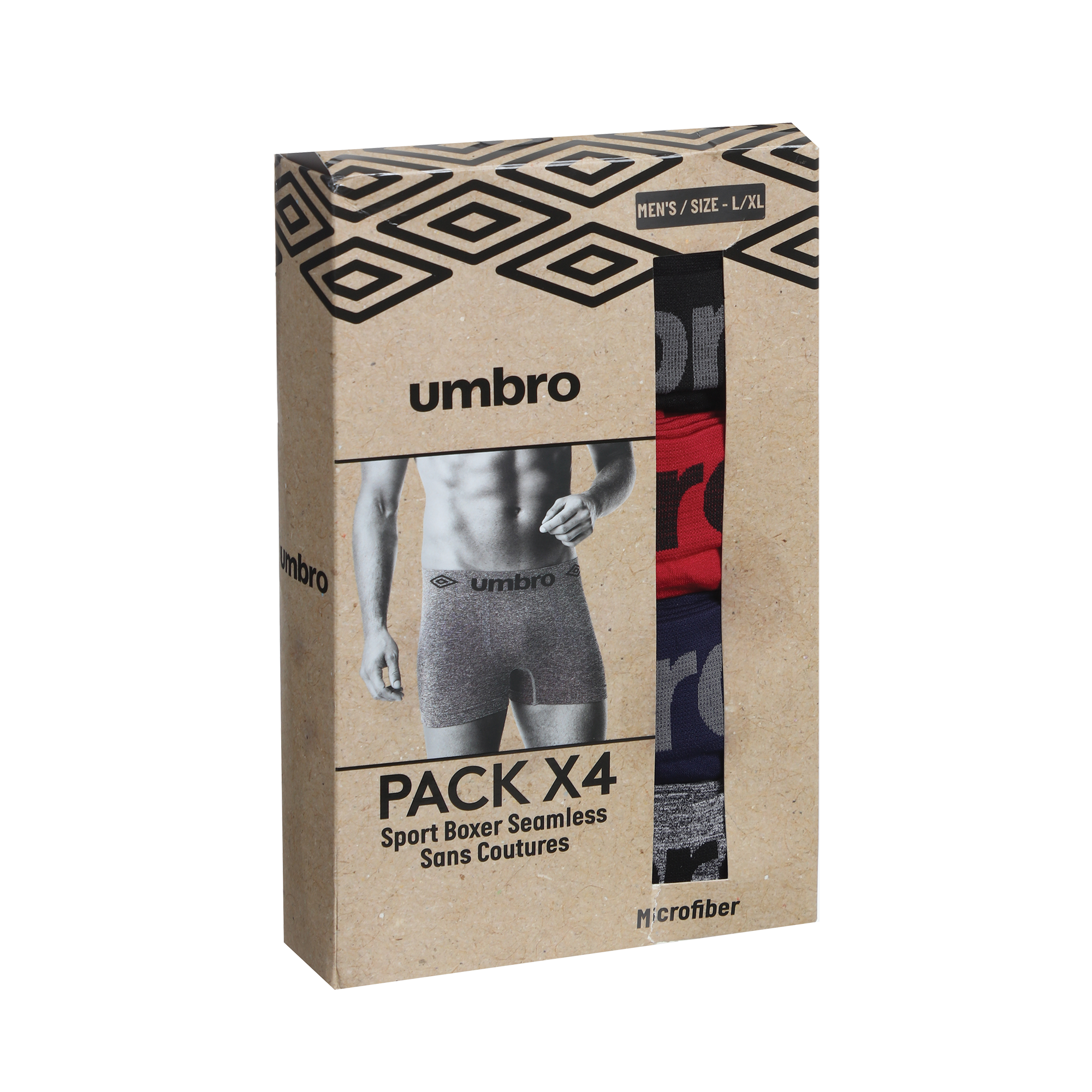 Lot de 4 boxers en microfibre  - Multicolore
