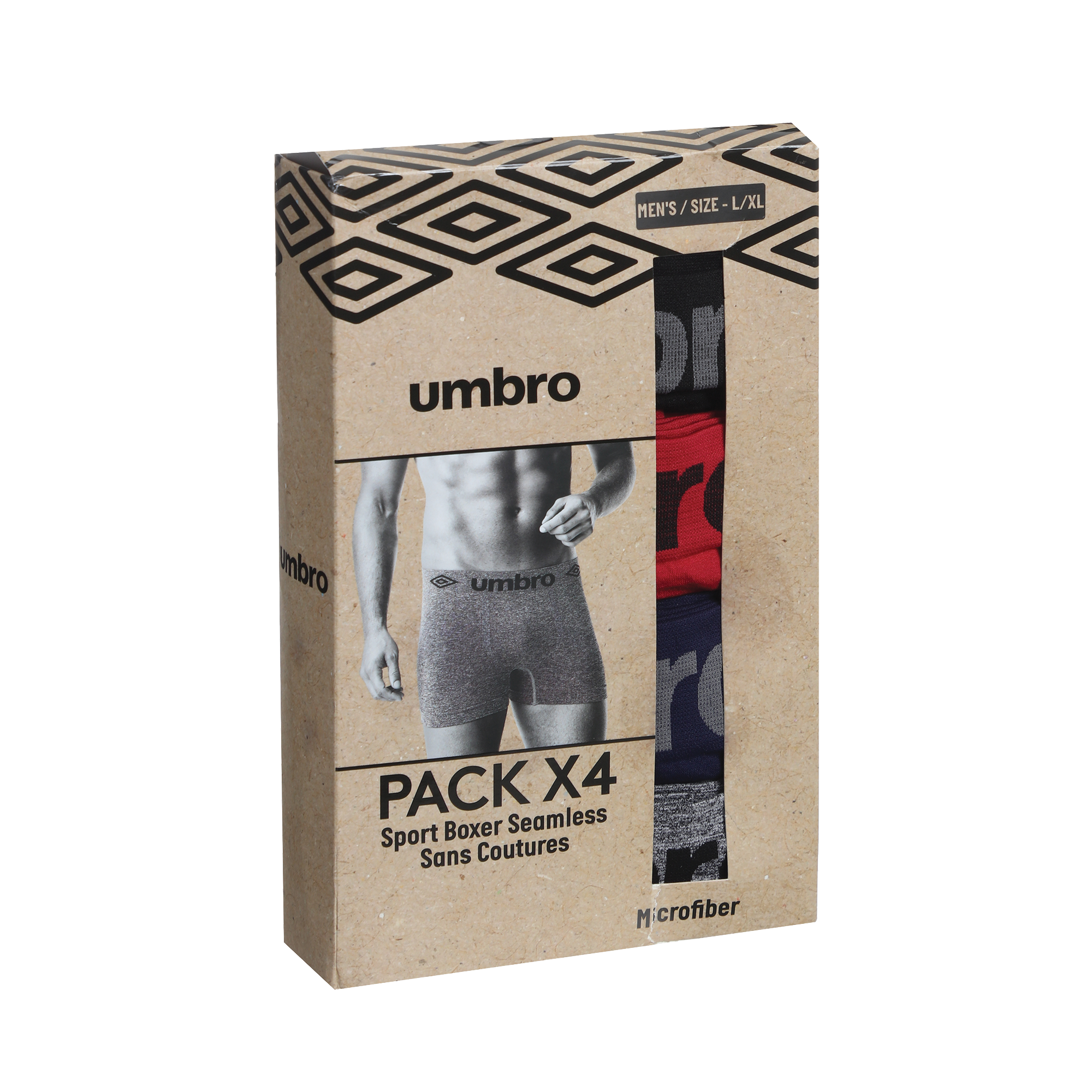 Lot de 4 boxers en microfibre  - Multicolore