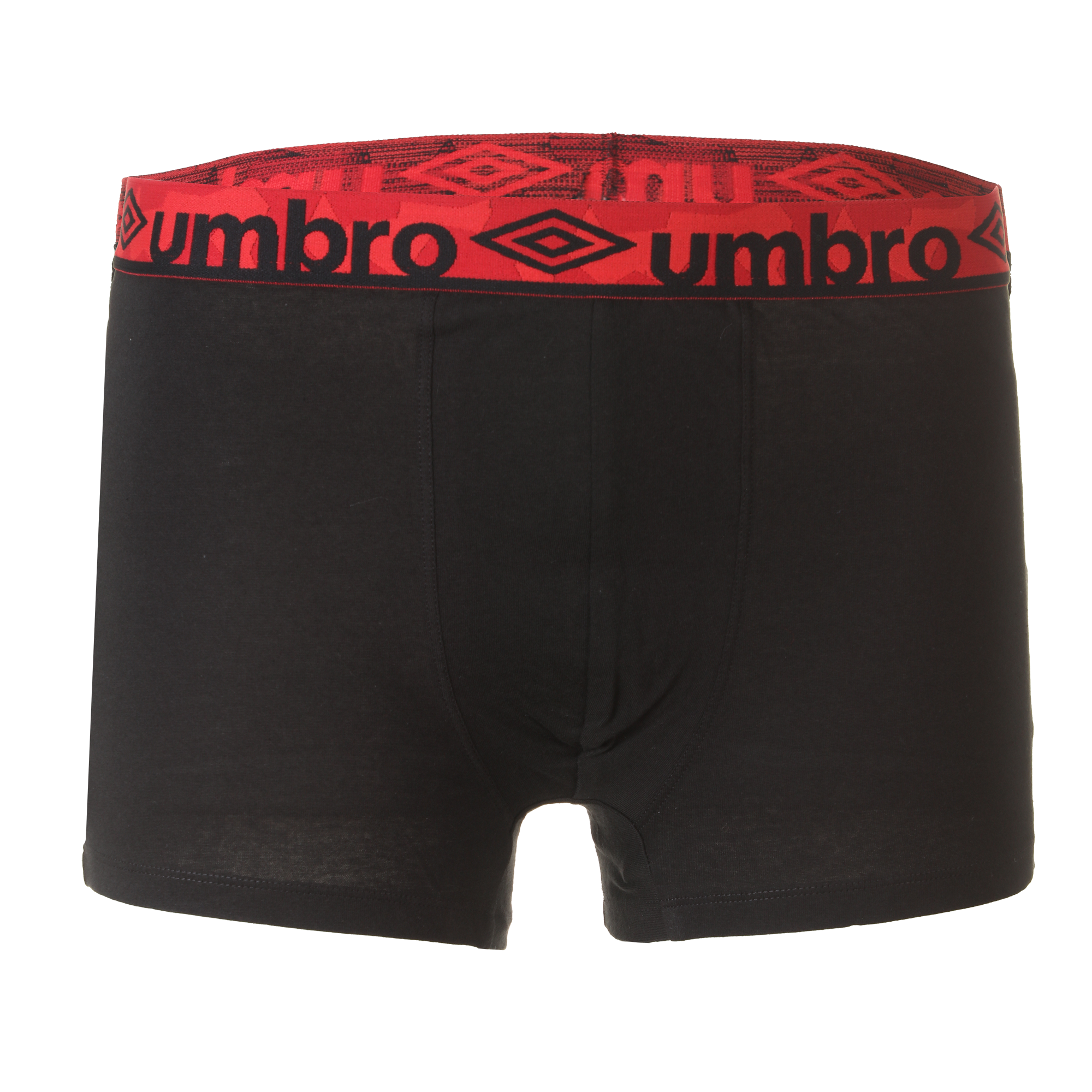 4 boxers unis en coton - Noir