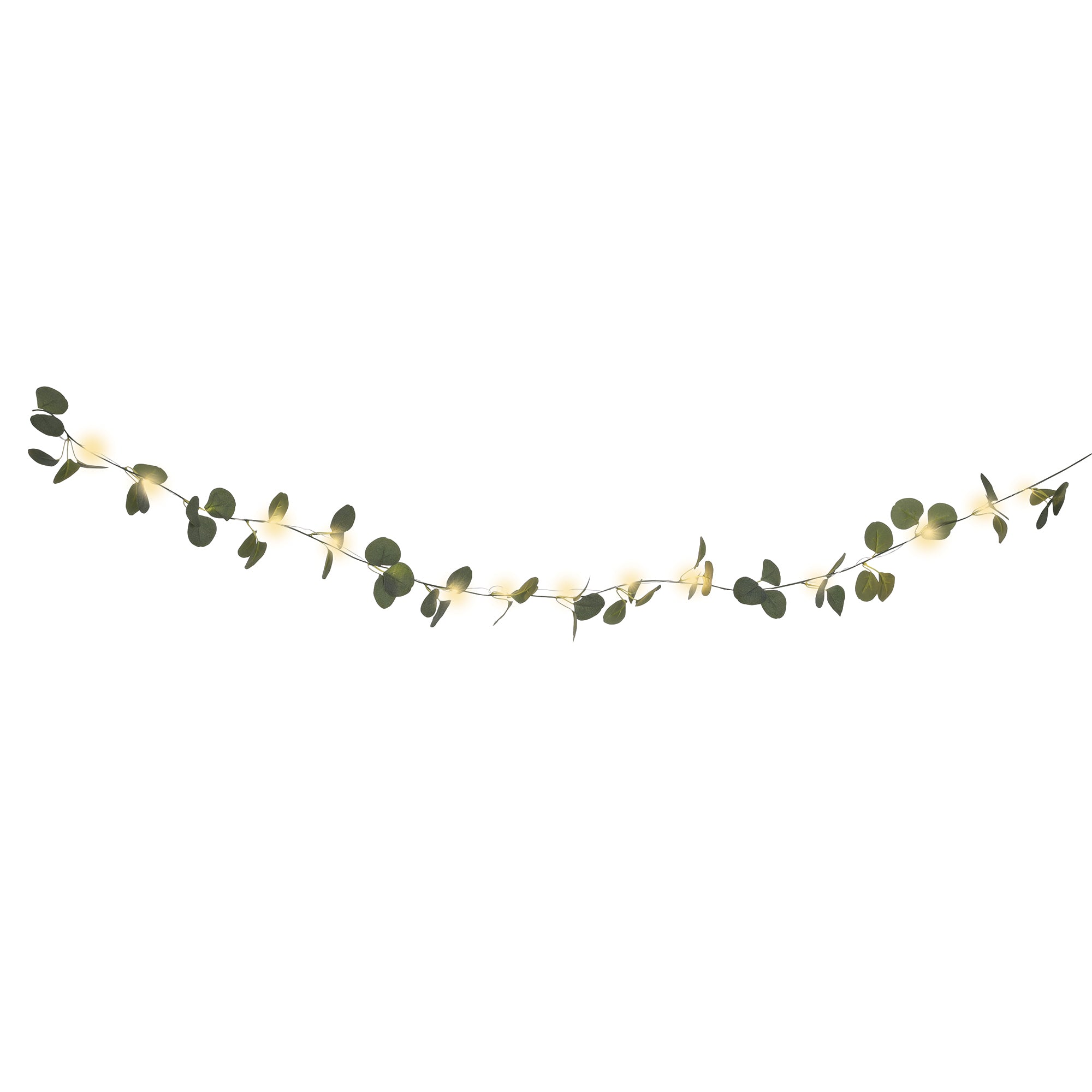 Guirlande solaire d'eucalyptus artificielle 2m